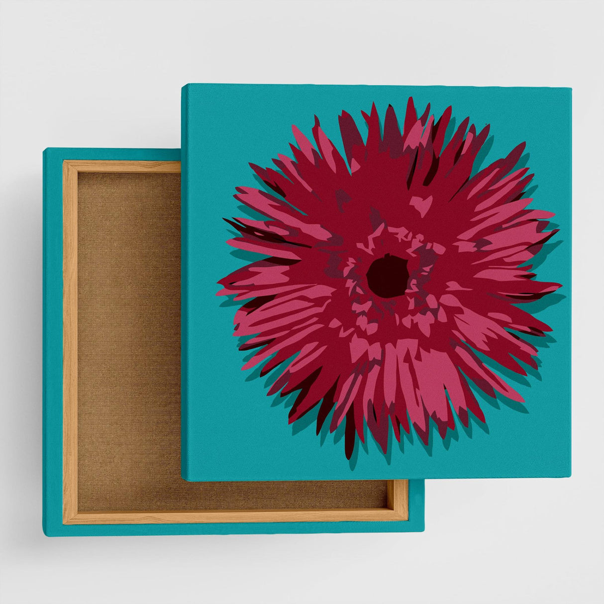 花モチーフのファブリックパネル インテリア アート pop-0031-blu