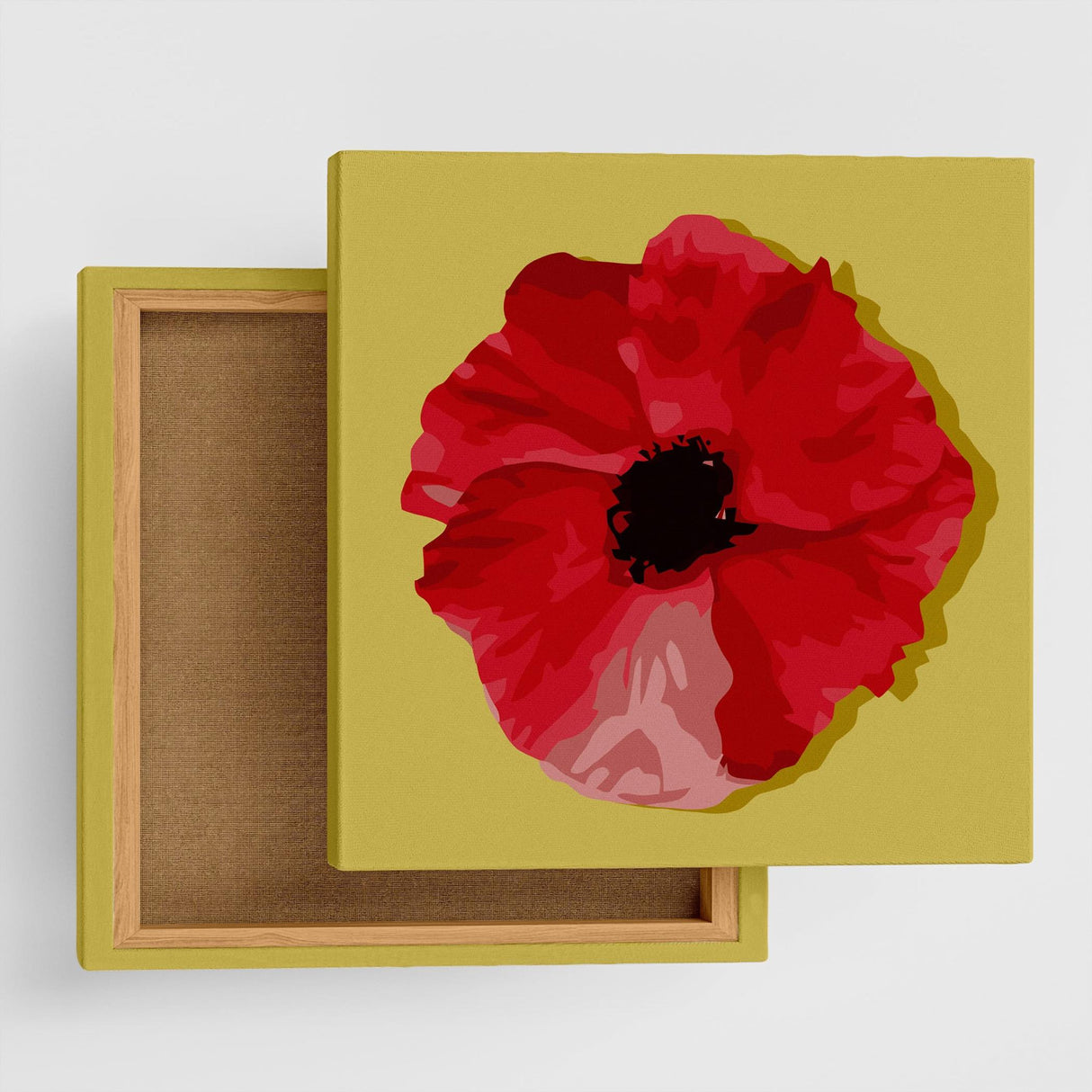 花モチーフのファブリックパネル インテリア 雑貨 pop-0031-ye