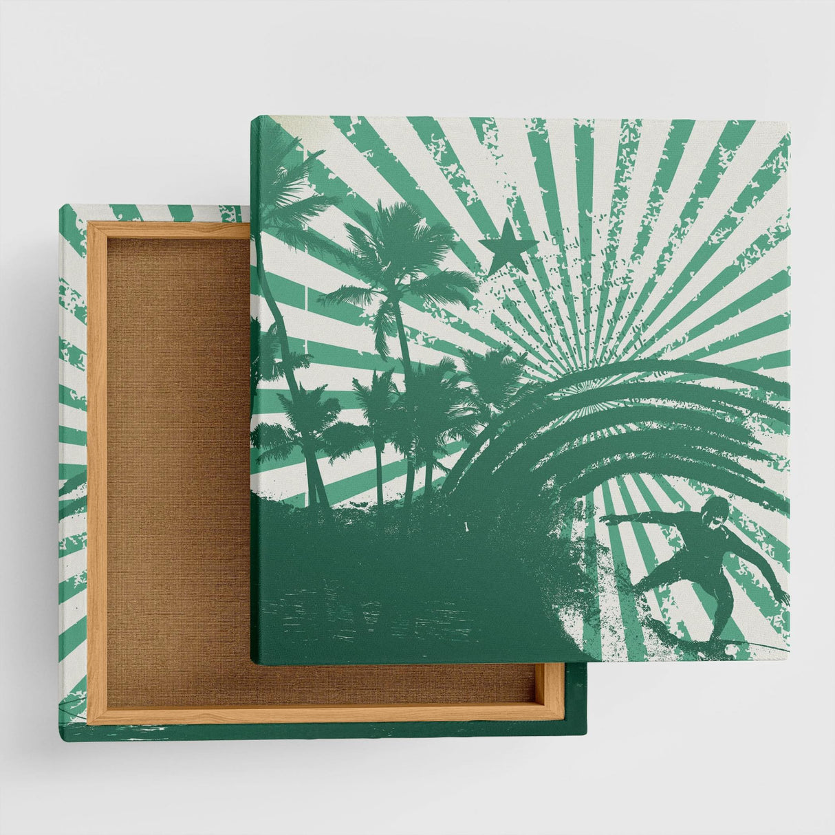 サーフィンモチーフのファブリックボード アート 雑貨 pop-0047