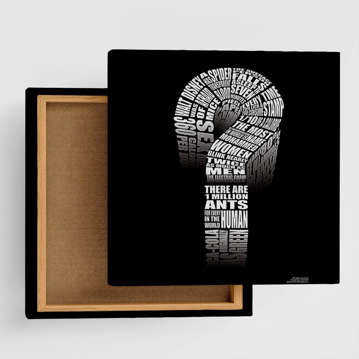 モノトーンカラー、タイポグラフのファブリックパネル インテリア 雑貨 typ-0022