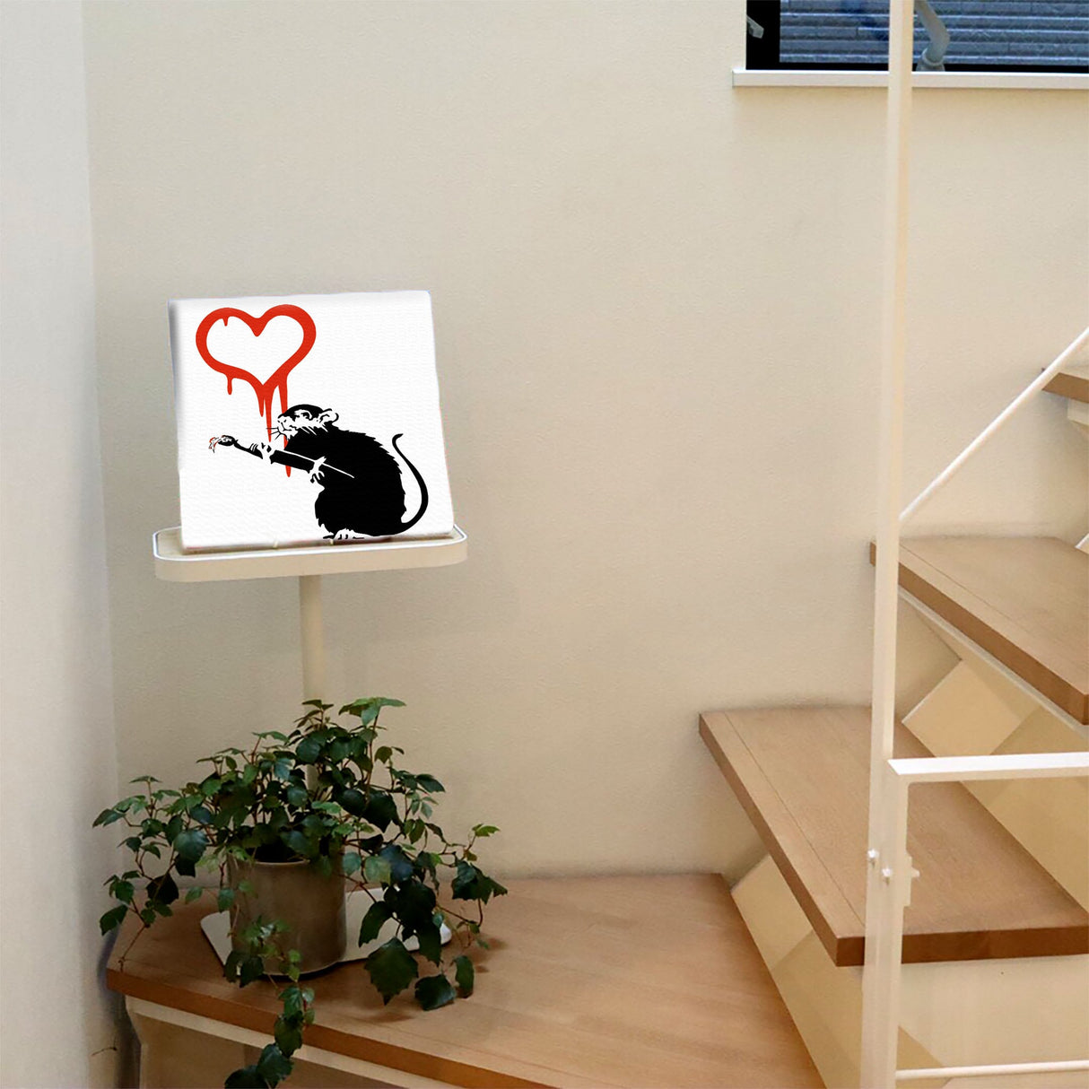 バンクシー デザイン 日本正規ライセンスのファブリックパネル アートパネル ラット ハート bdld-1907-005 - ArtDeli. アートパネル専門店