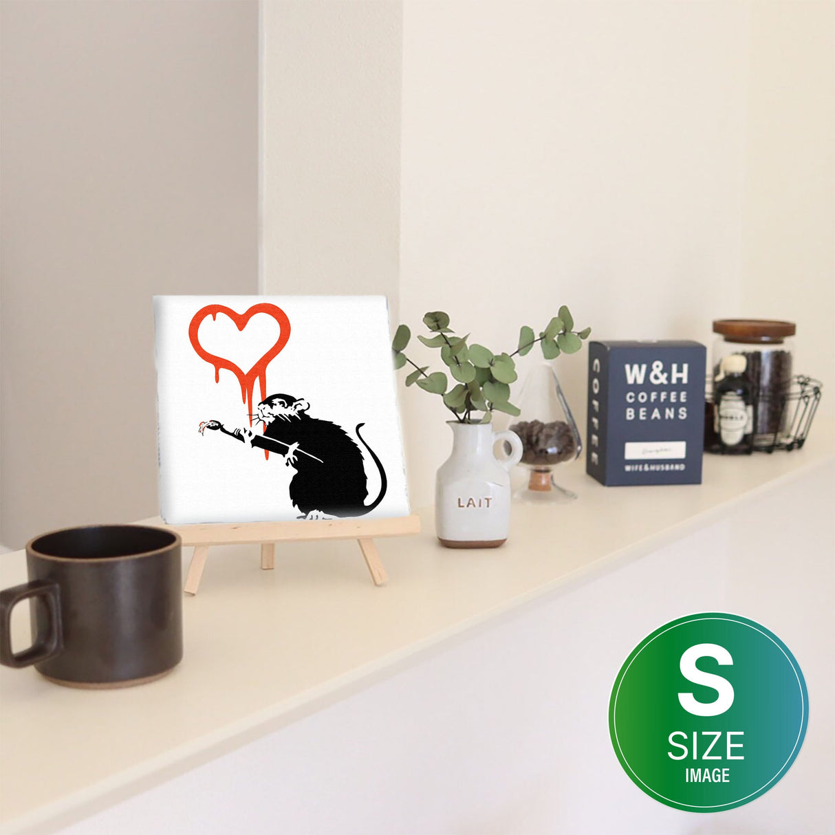 バンクシー デザイン 日本正規ライセンスのファブリックパネル アートパネル ラット ハート bdld-1907-005 - ArtDeli. アートパネル専門店