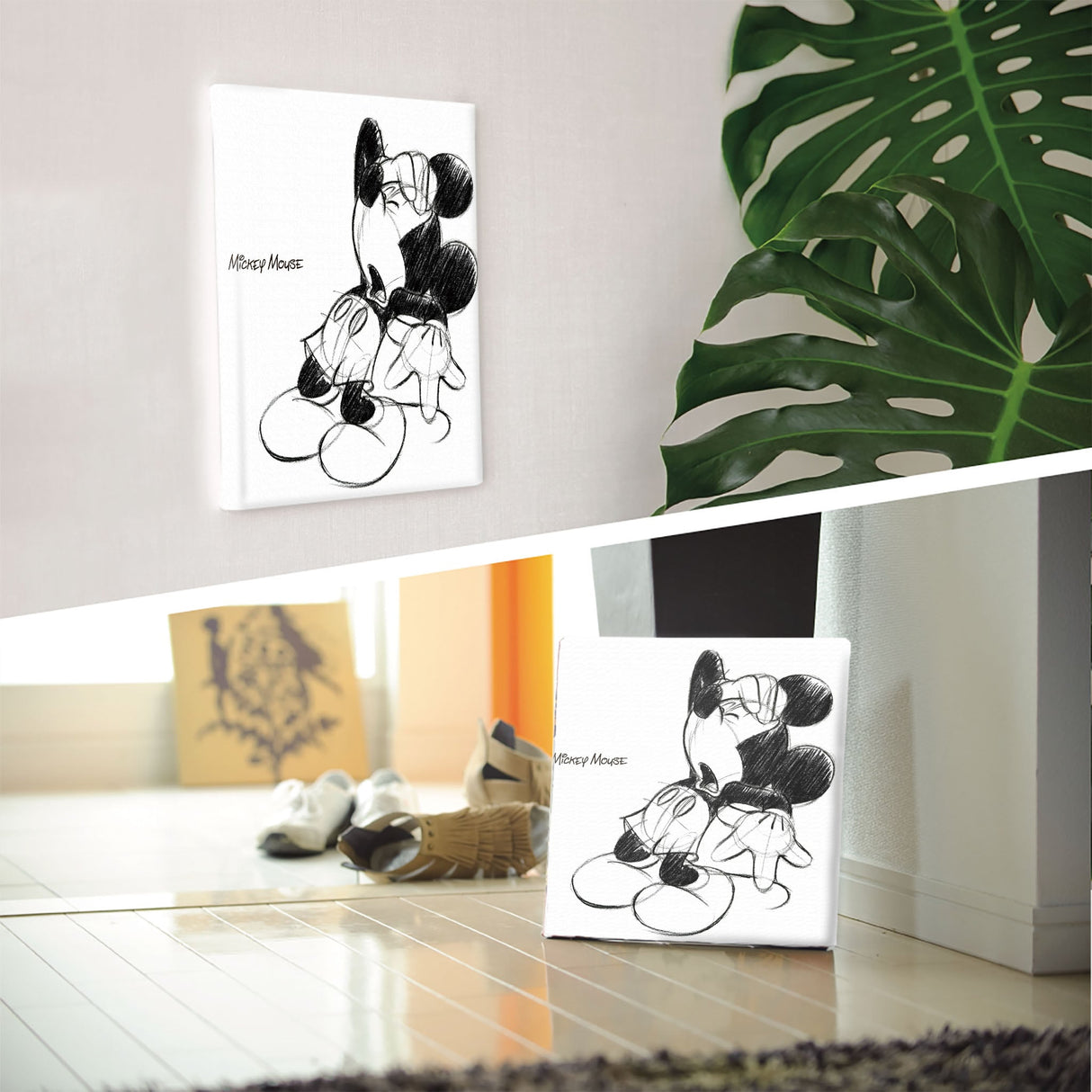 ミッキーのファブリックパネル Disney アート dsn-0006
