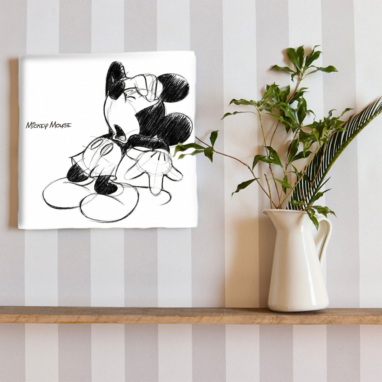 ミッキーのファブリックパネル Disney アート dsn-0006