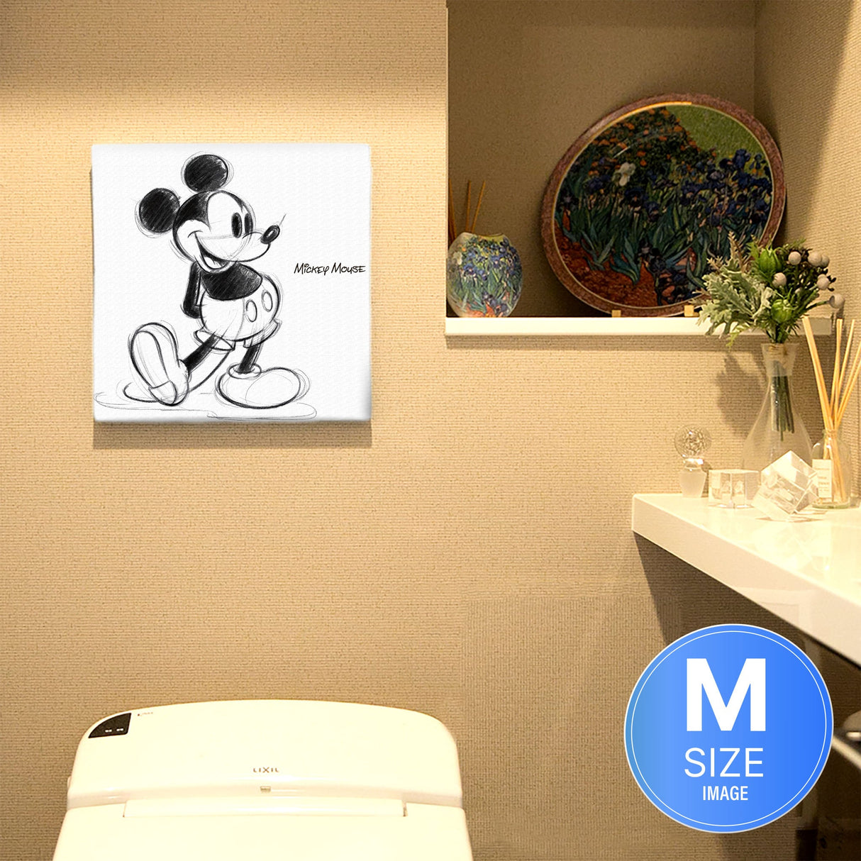 ミッキーのファブリックパネル|壁かけインテリア Disney ウォールデコ dsn-0151