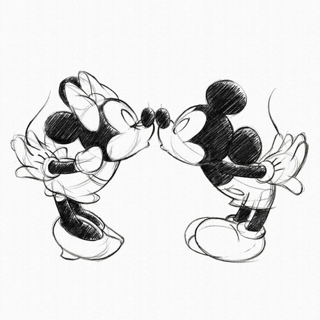 ミッキー&ミニーのファブリックパネル|壁かけインテリア ディズニー 一人暮らし dsn-0152 - ArtDeli. アートパネル専門店