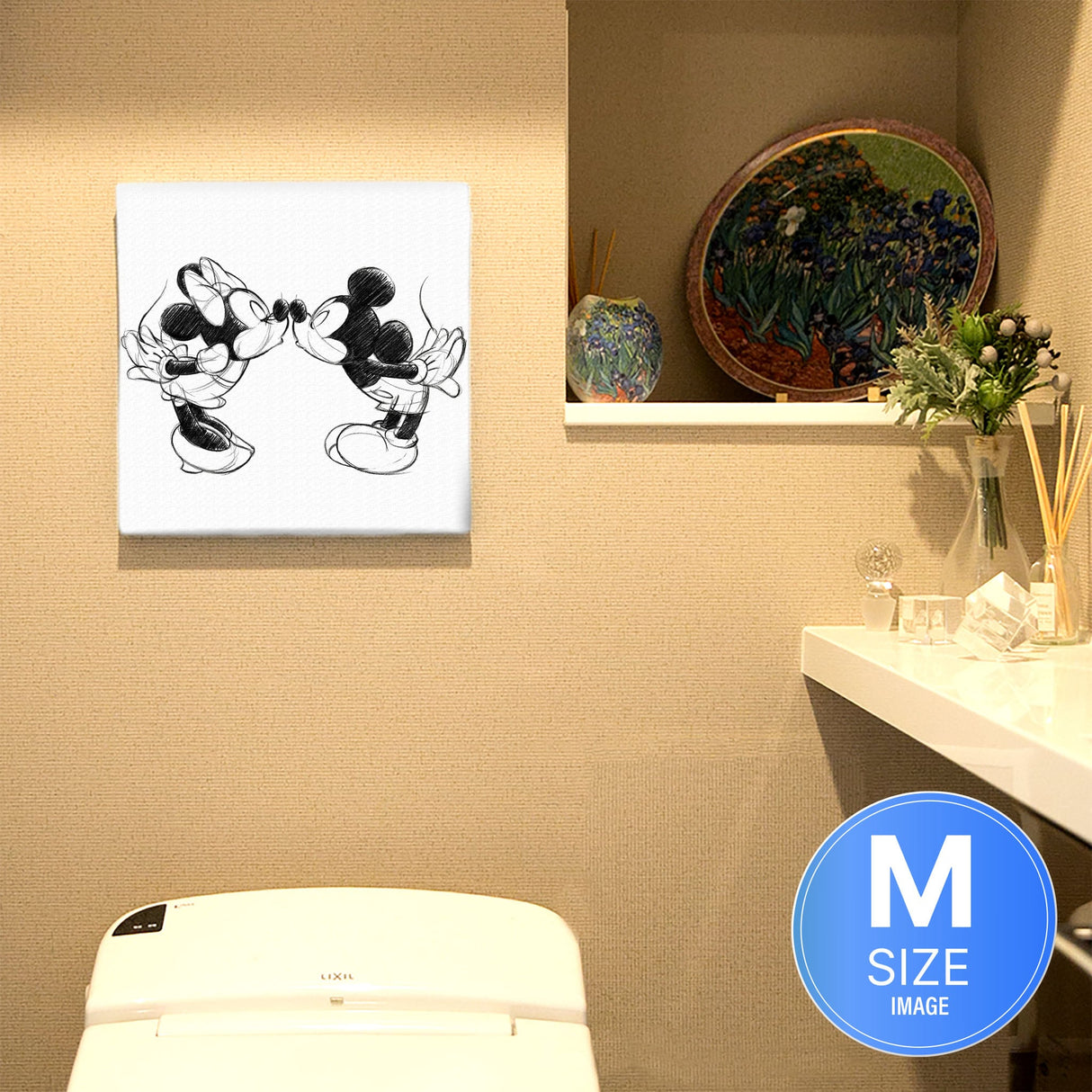 ミッキー&ミニーのファブリックパネル|壁かけインテリア ディズニー 一人暮らし dsn-0152 - ArtDeli. アートパネル専門店