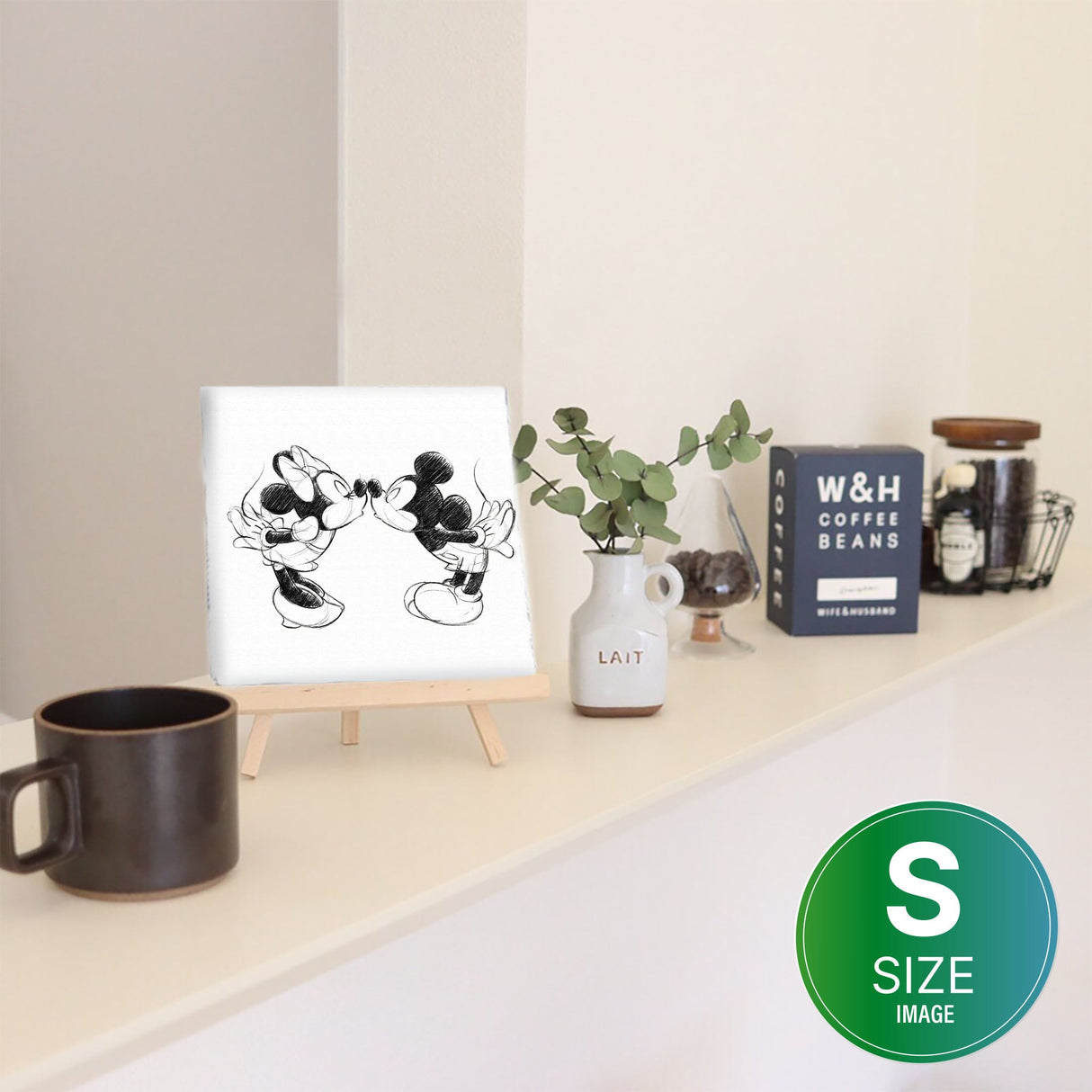 ミッキー&ミニーのファブリックパネル|壁かけインテリア ディズニー 一人暮らし dsn-0152 - ArtDeli. アートパネル専門店