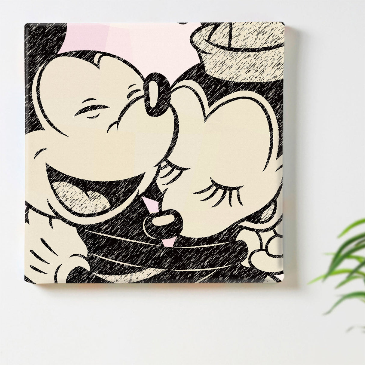 ミッキー&ミニーのファブリックボード ディズニー アート dsn-0223 - ArtDeli. アートパネル専門店