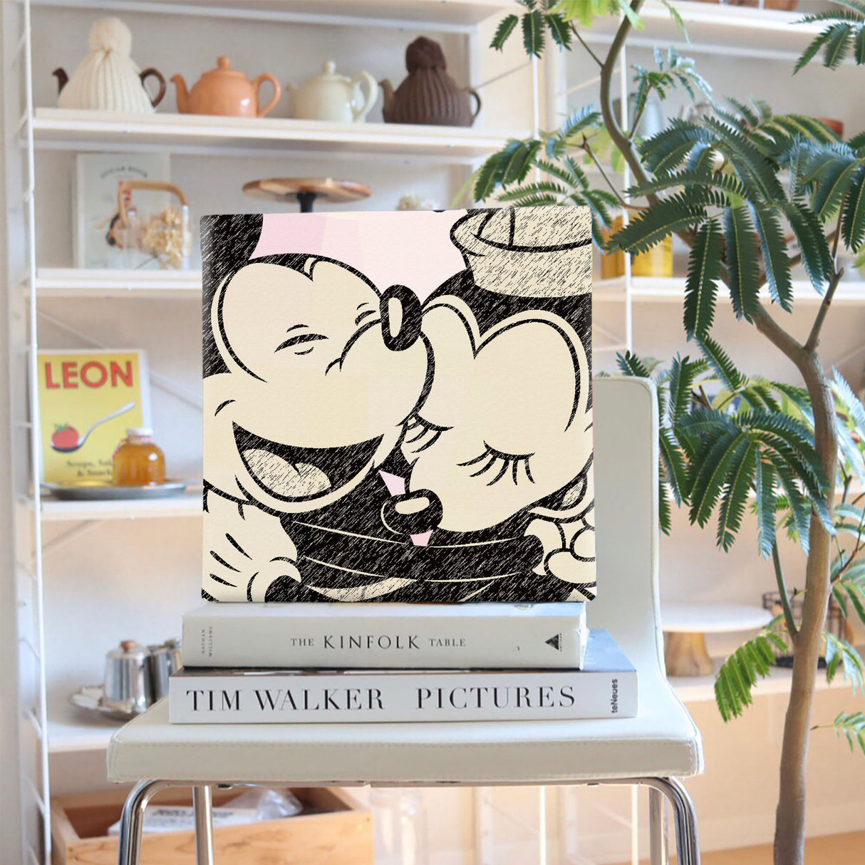 ミッキー&ミニーのファブリックボード ディズニー アート dsn-0223 - ArtDeli. アートパネル専門店