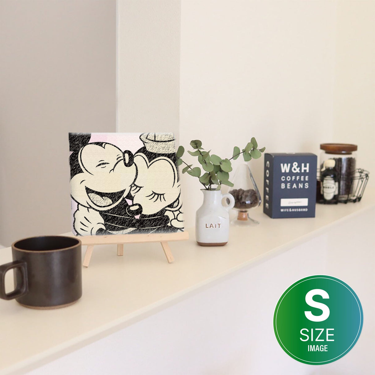 ミッキー&ミニーのファブリックボード ディズニー アート dsn-0223 - ArtDeli. アートパネル専門店