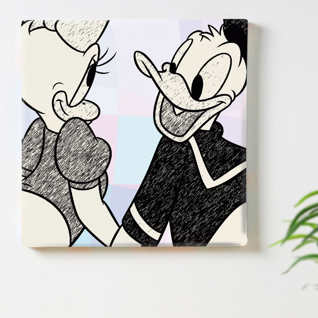 ドナルド&デイジーのファブリックボード ディズニー インテリア dsn-0224 - ArtDeli. アートパネル専門店