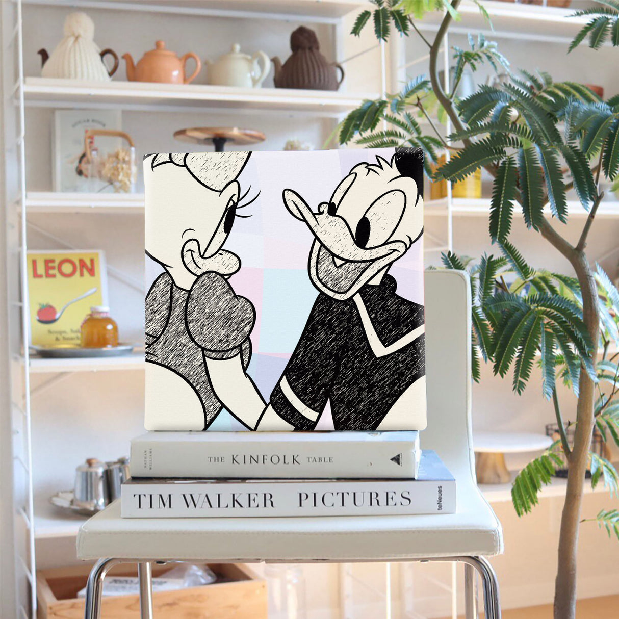 ドナルド&デイジーのファブリックボード ディズニー インテリア dsn-0224 - ArtDeli. アートパネル専門店