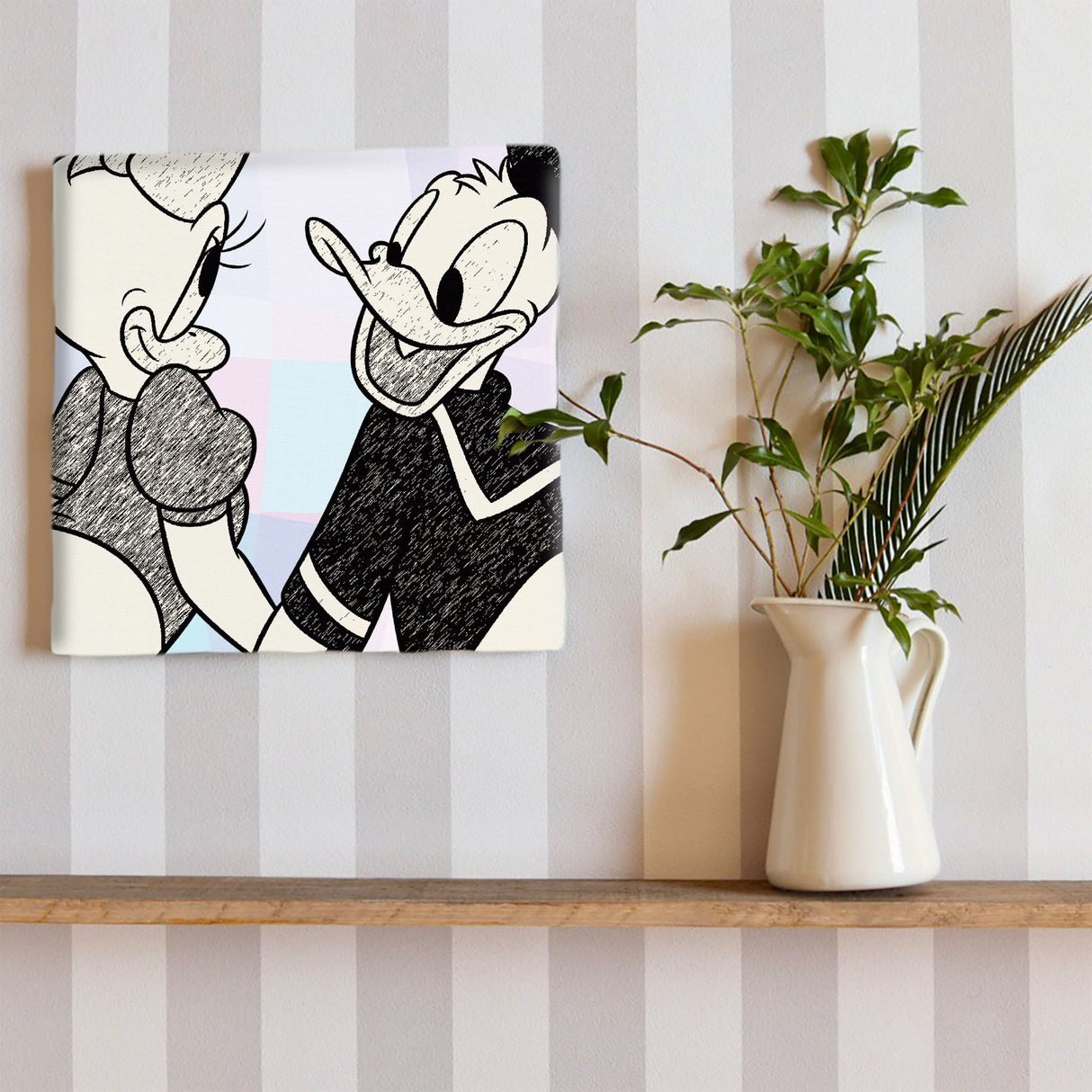 ドナルド&デイジーのファブリックボード ディズニー インテリア dsn-0224 - ArtDeli. アートパネル専門店