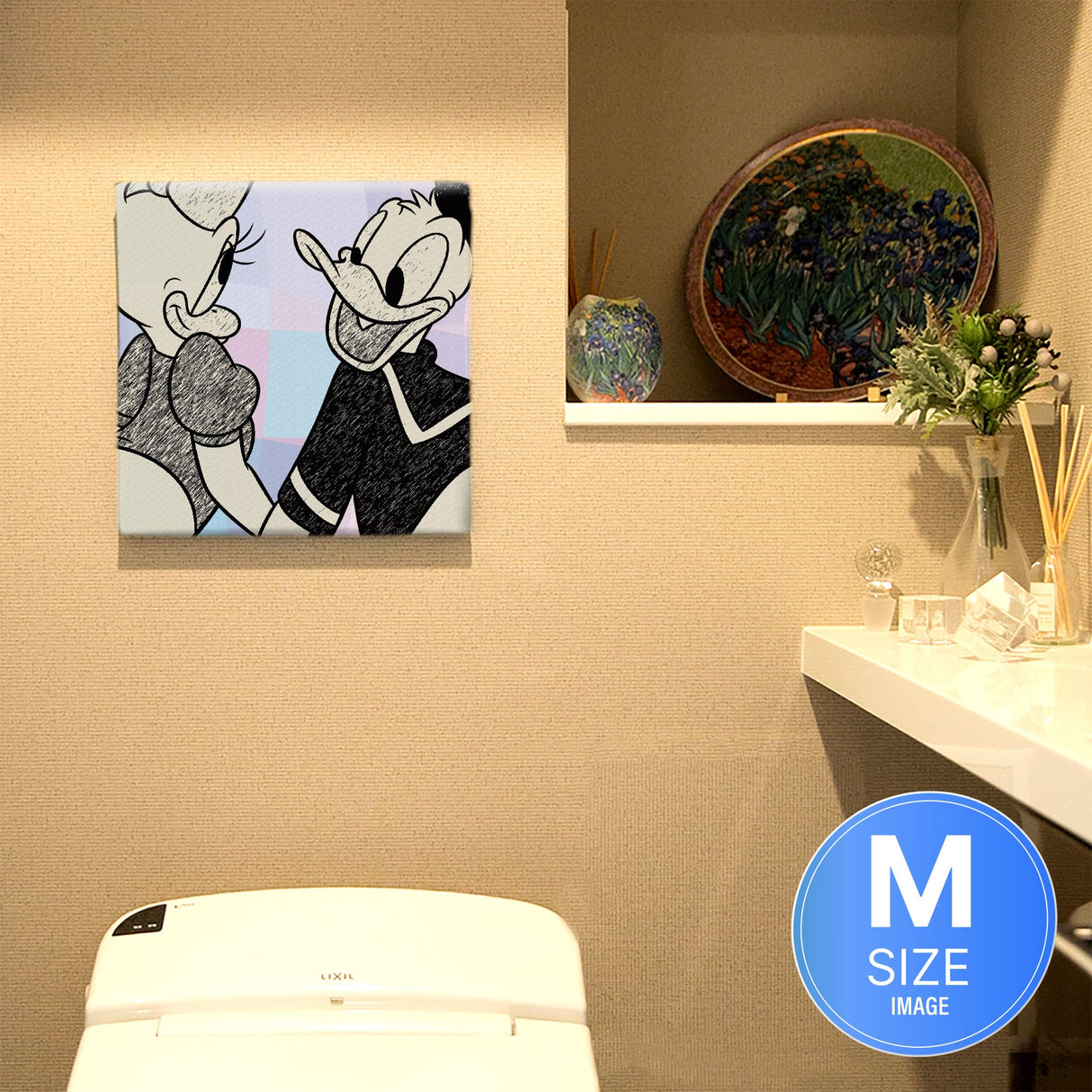 ドナルド&デイジーのファブリックボード ディズニー インテリア dsn-0224 - ArtDeli. アートパネル専門店