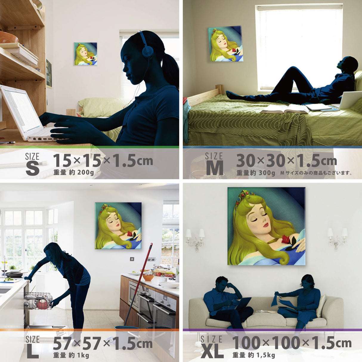 眠れる森の美女のファブリックボード オーロラ姫 マレフィセント dsn-0263 - ArtDeli. アートパネル専門店