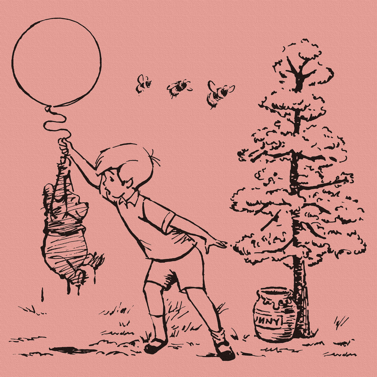 くまのプーさんのファブリックボード ディズニー アート dsn-0271