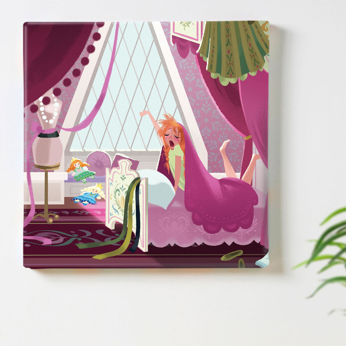 アナと雪の女王のファブリックボード ディズニープリンセス Disney アート dsn-0283