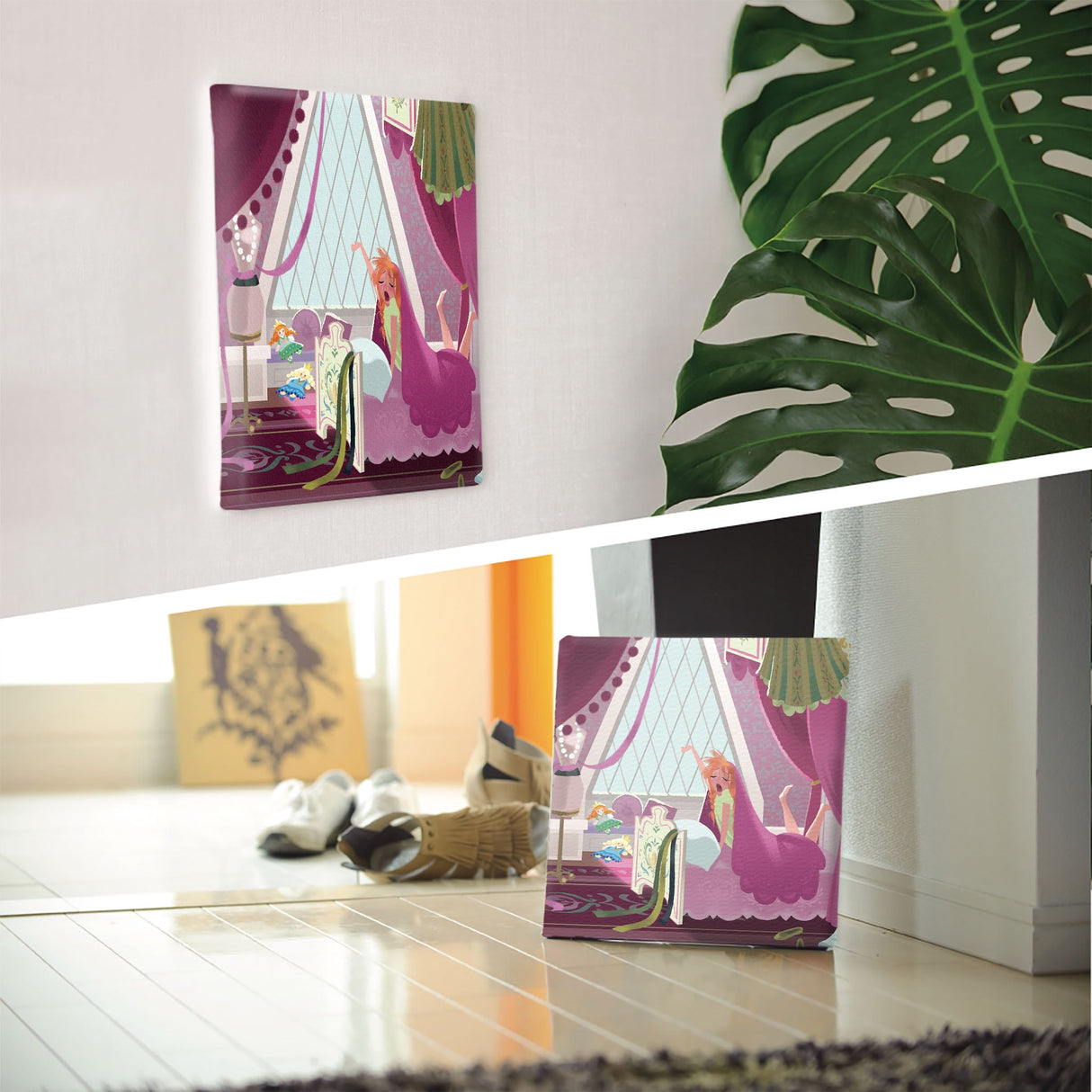 アナと雪の女王のファブリックボード ディズニープリンセス Disney アート dsn-0283