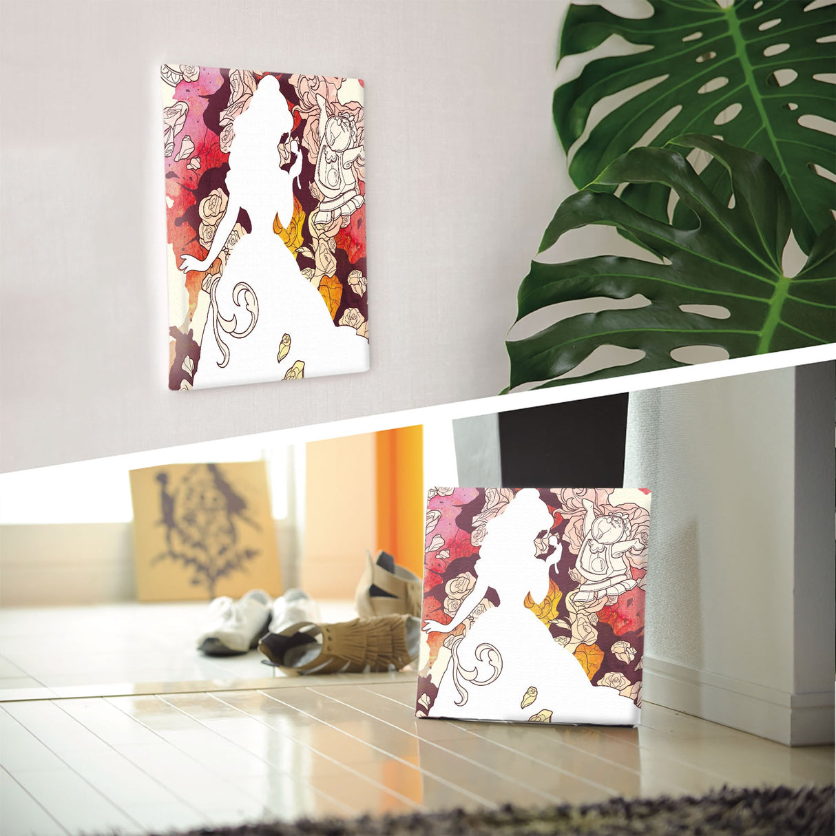 ベルのアートパネル インテリア 雑貨 アート ディズニープリンセス 美女と野獣 dsny-1710-12