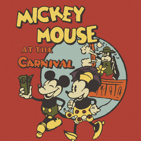 ミッキーとミニーのファブリックパネル インテリア 雑貨 アート レトロ dsny-1710-19