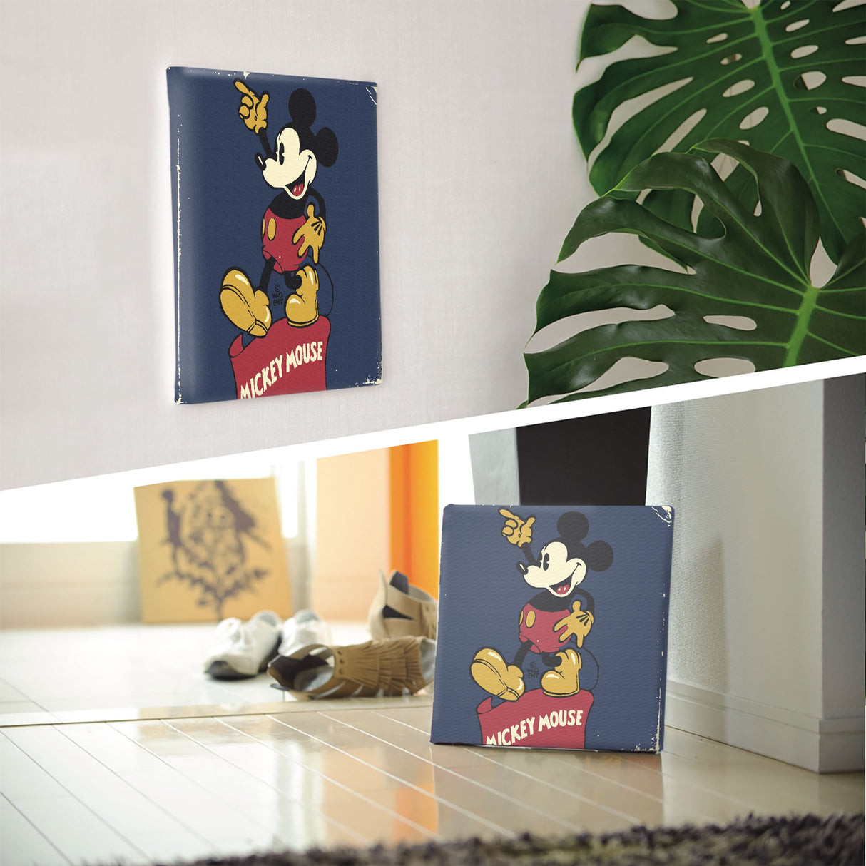 ミッキーマウスの壁掛けアート インテリア 雑貨 アート レトロ dsny-1710-21