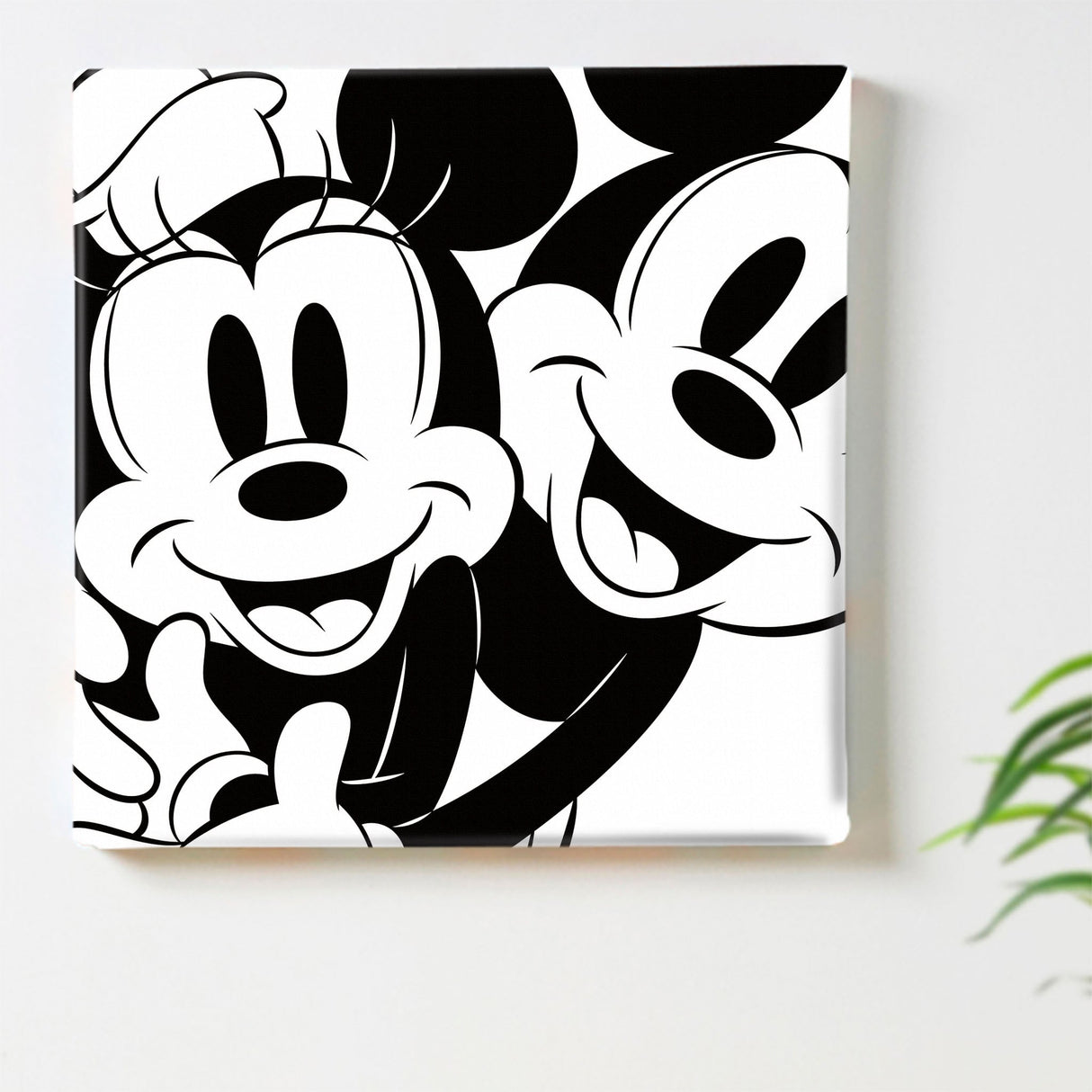 ミッキーマウス&ミニーマウスのファブリックパネル インテリア雑貨 アートパネル キャンバス dsny-1806-01