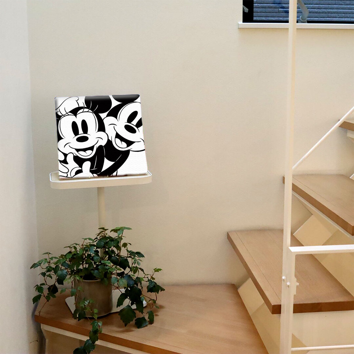 ミッキーマウス&ミニーマウスのファブリックパネル インテリア雑貨 アートパネル キャンバス dsny-1806-01