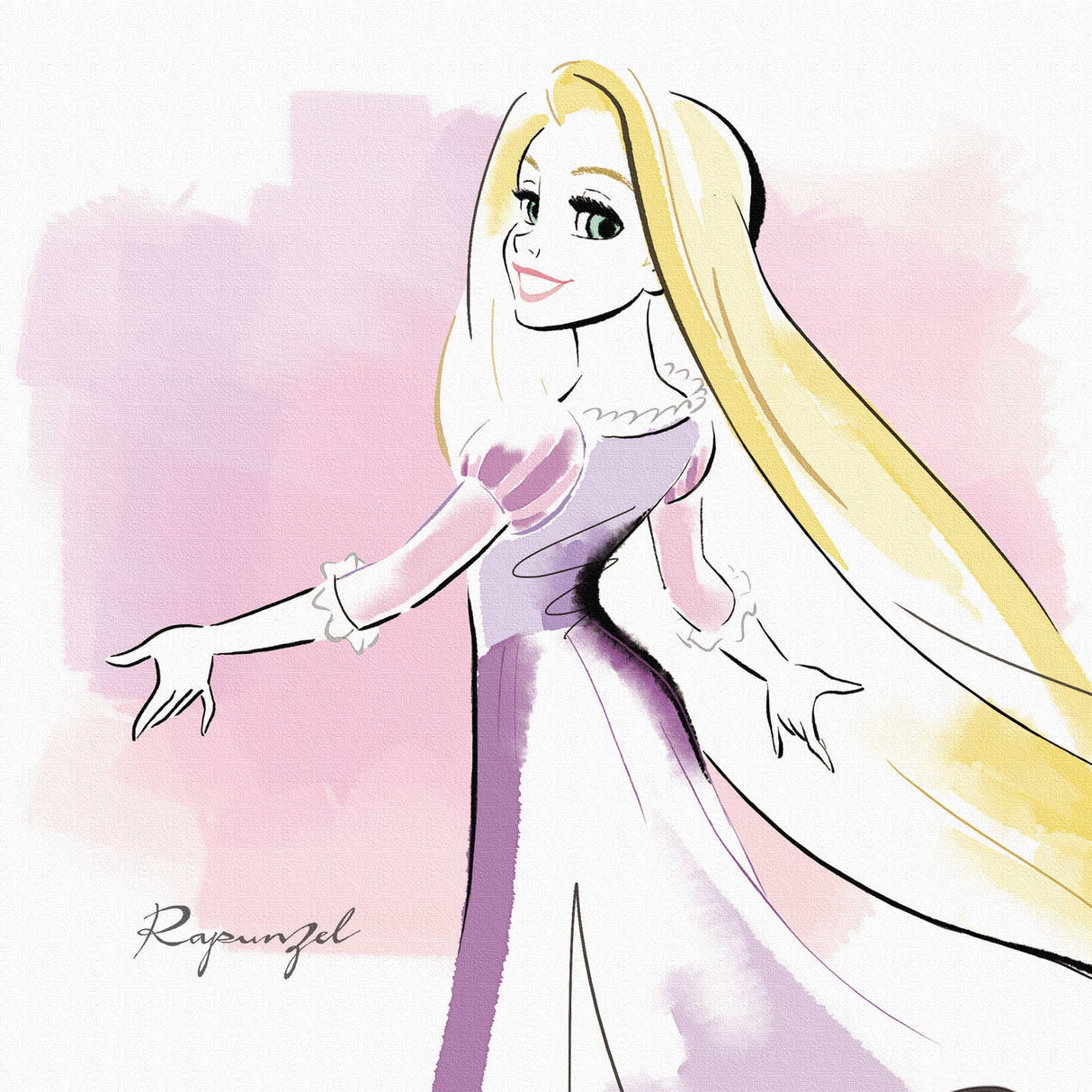 Rapunzel fabric board interior goods art panel canvas Disney princess dsny-1901-011