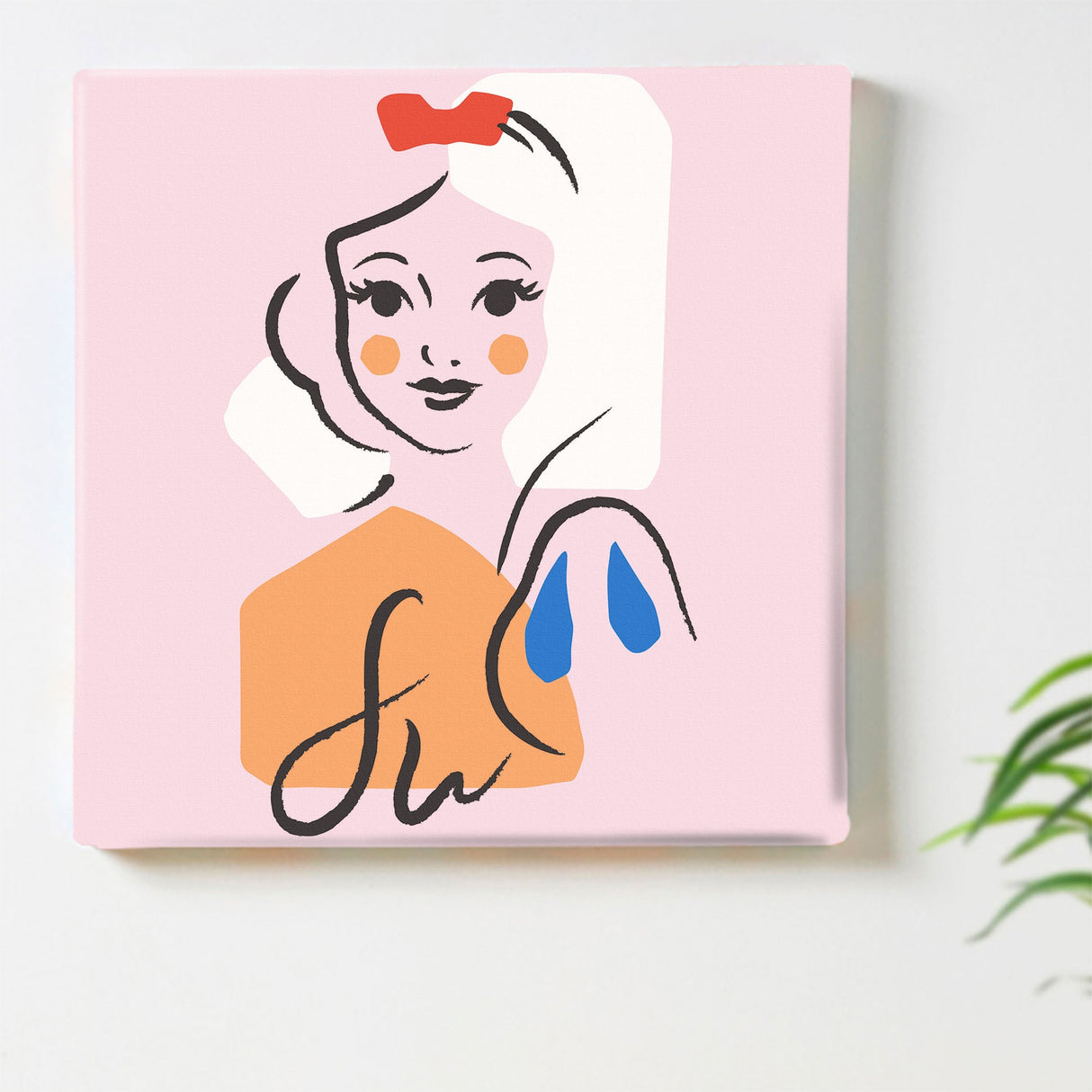 白雪姫のファブリックボード インテリア雑貨 アートパネル キャンバス ディズニープリンセス パステルカラー dsny-2011-02