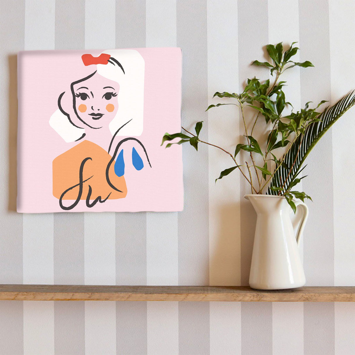 白雪姫のファブリックボード インテリア雑貨 アートパネル キャンバス ディズニープリンセス パステルカラー dsny-2011-02