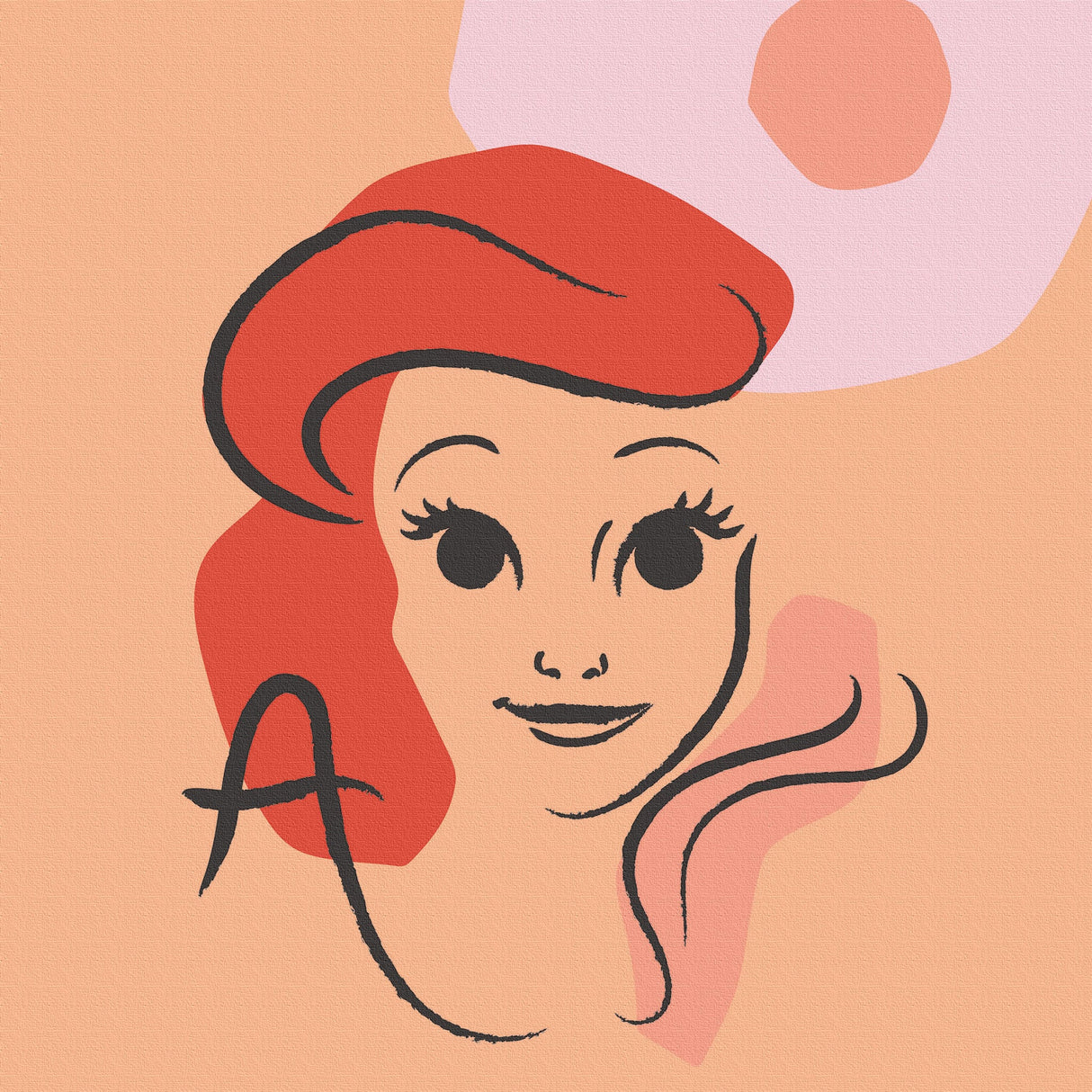 アリエルのファブリックパネル インテリア雑貨 アートパネル キャンバス ディズニープリンセス リトルマーメイド dsny-2011-05