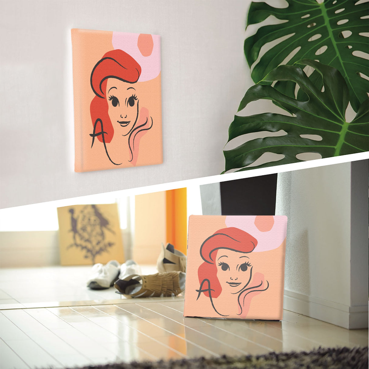 アリエルのファブリックパネル インテリア雑貨 アートパネル キャンバス ディズニープリンセス リトルマーメイド dsny-2011-05