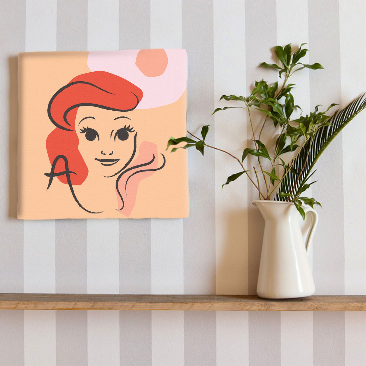 アリエルのファブリックパネル インテリア雑貨 アートパネル キャンバス ディズニープリンセス リトルマーメイド dsny-2011-05