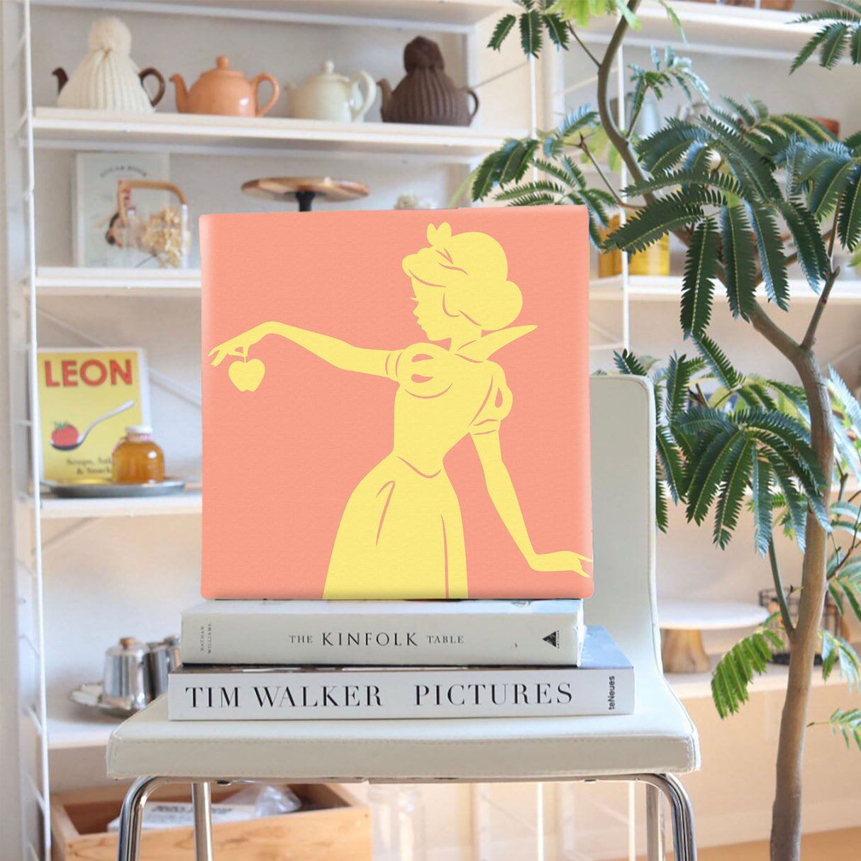 白雪姫のファブリックパネルセット インテリア雑貨 アートパネル キャンバス ディズニープリンセス オレンジ dsny-2011-12