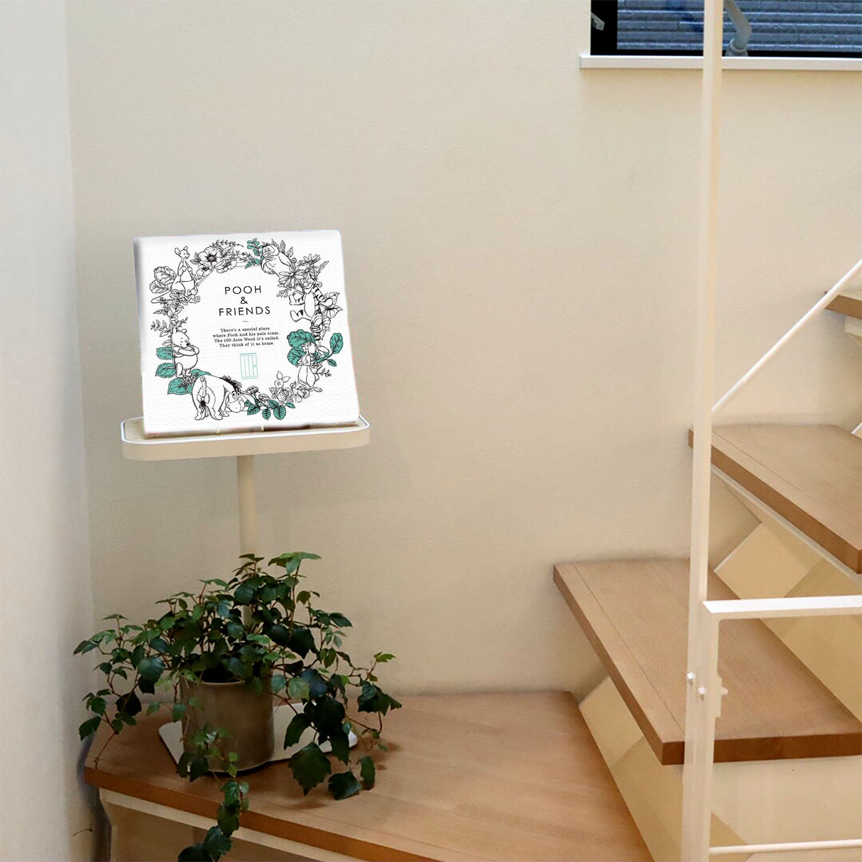 くまのプーさんの壁掛けアートセット インテリア雑貨 アートパネル キャンバス ホワイト dsny-2011-17