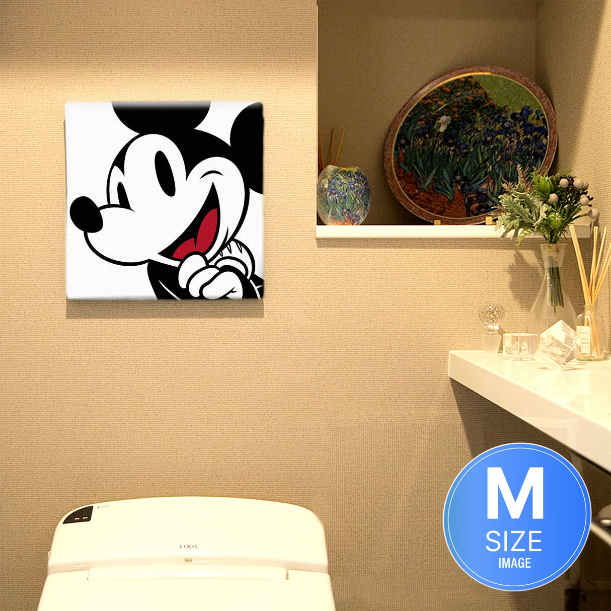 ミッキーマウスの壁掛けアートセット インテリア雑貨 アートパネル キャンバス ホワイト dsny-2012-01