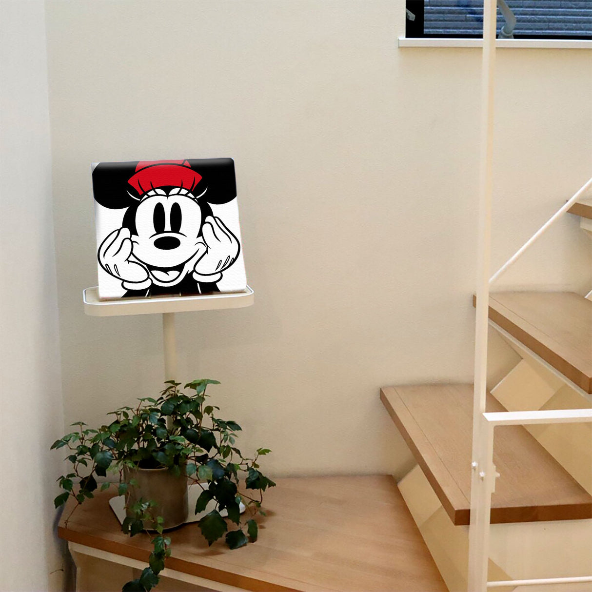 ミニーマウスのファブリックボードセット インテリア雑貨 アートパネル キャンバス ホワイト dsny-2012-02