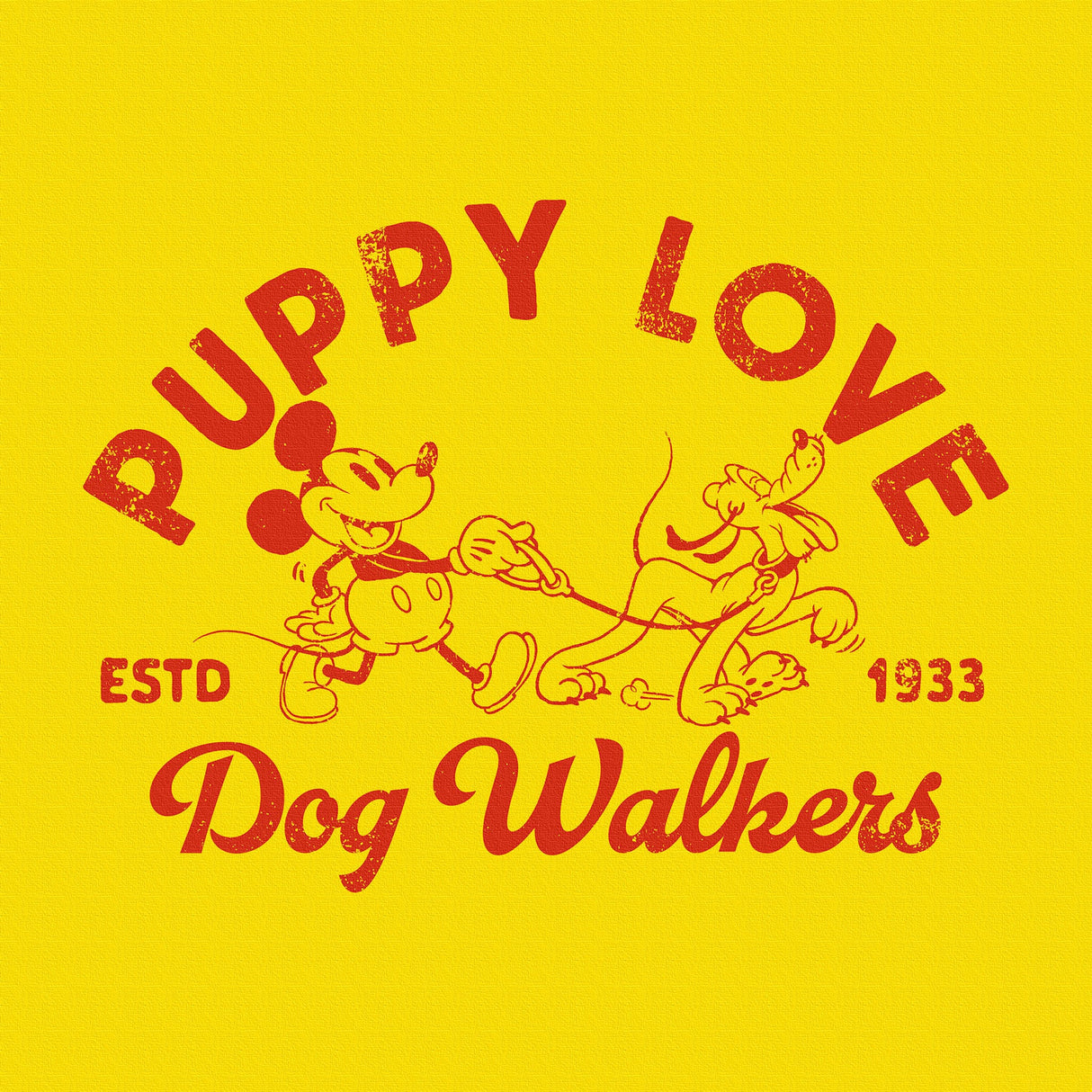 ミッキーマウスの壁掛けアートセット インテリア雑貨 アートパネル キャンバス レトロ イエロー dsny-2012-07