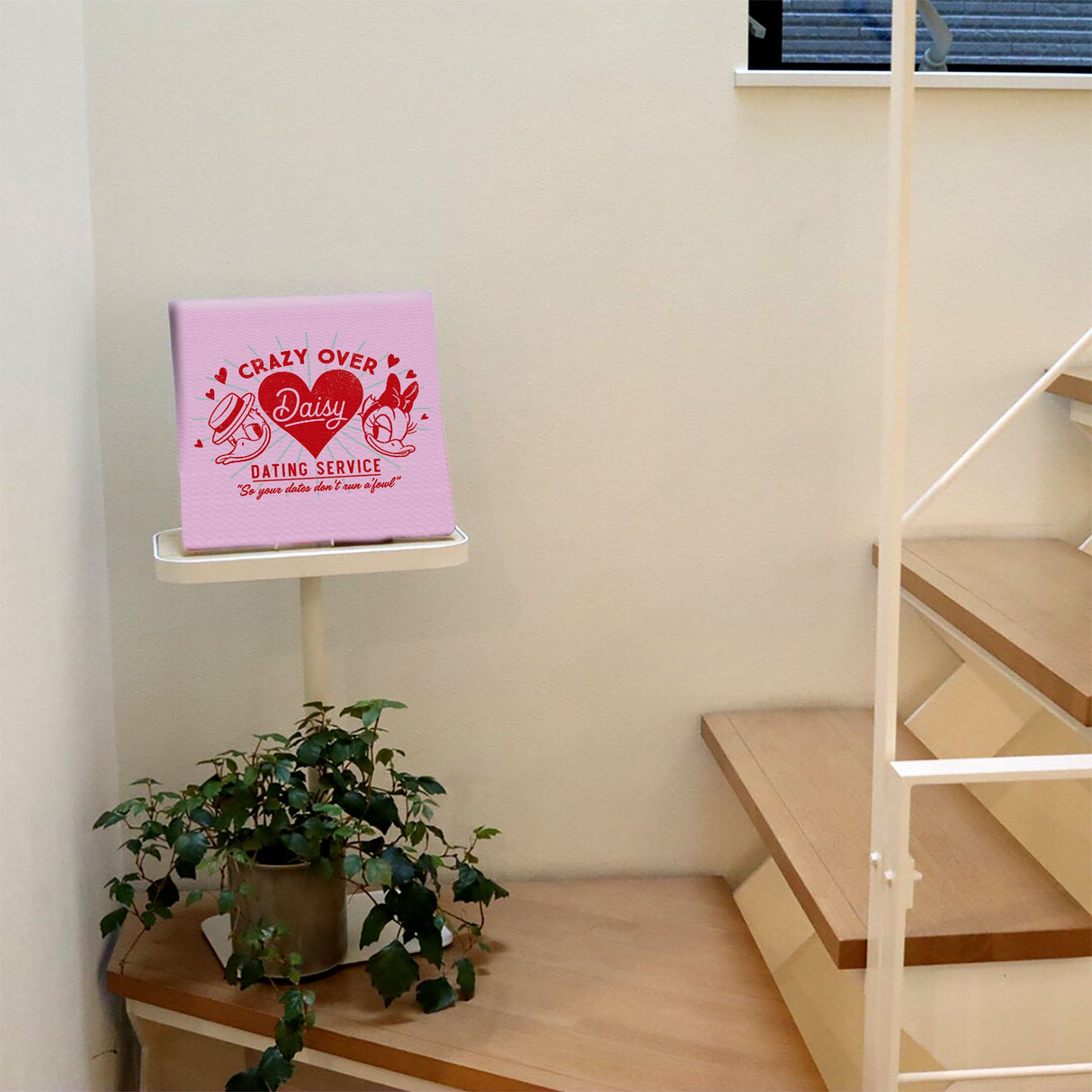 ドナルドダックのファブリックボードセット インテリア雑貨 アートパネル キャンバス レトロ ピンク dsny-2012-08