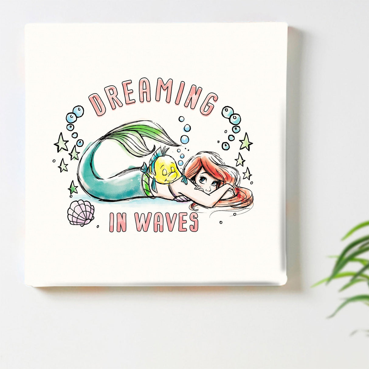 アリエルのアートパネルセット インテリア雑貨 アートパネル キャンバス ディズニープリンセス リトルマーメイド dsny-2012-14