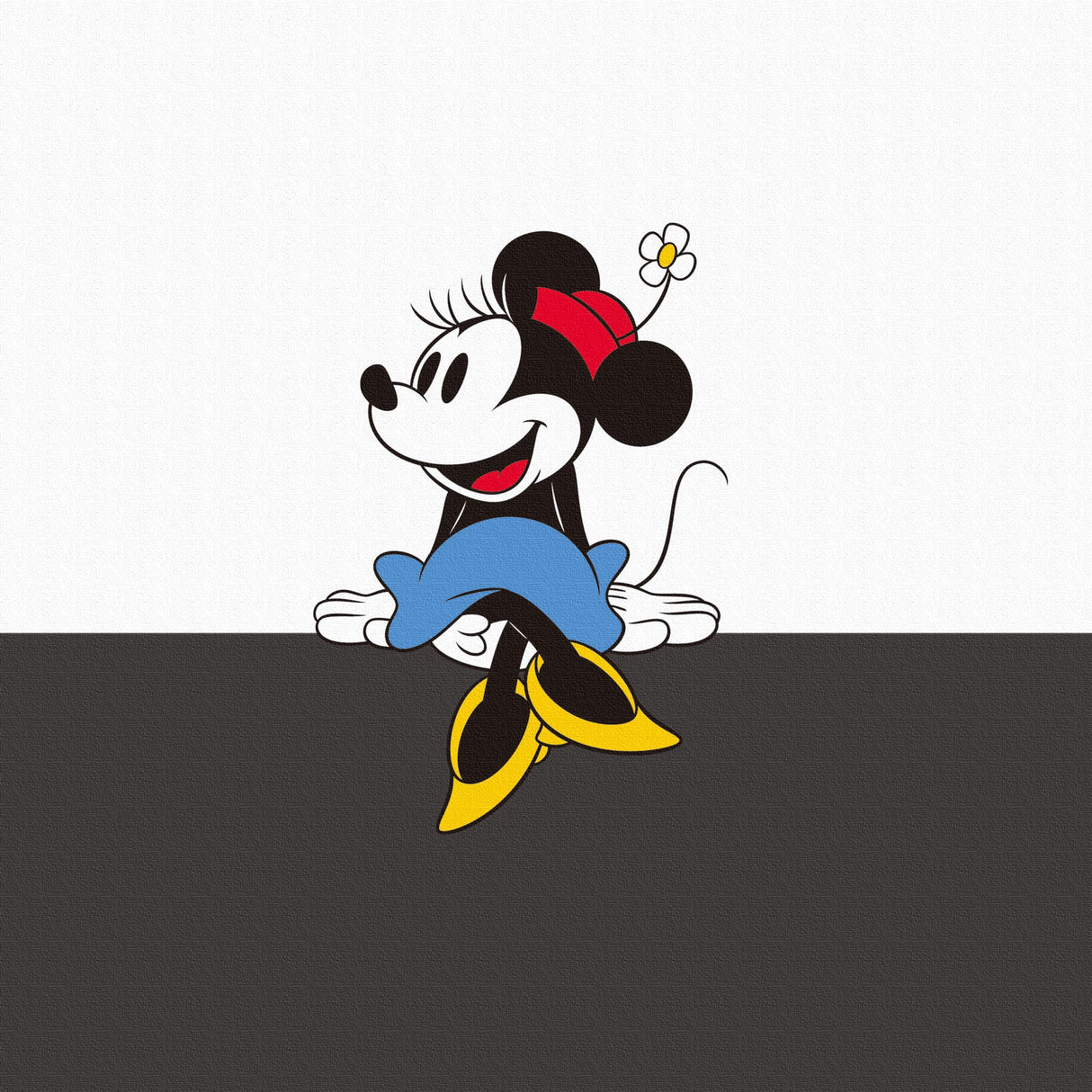 ミニーマウスのファブリックパネル インテリア雑貨 アートパネル キャンバス ディズニー ツートン dsny-2307-03