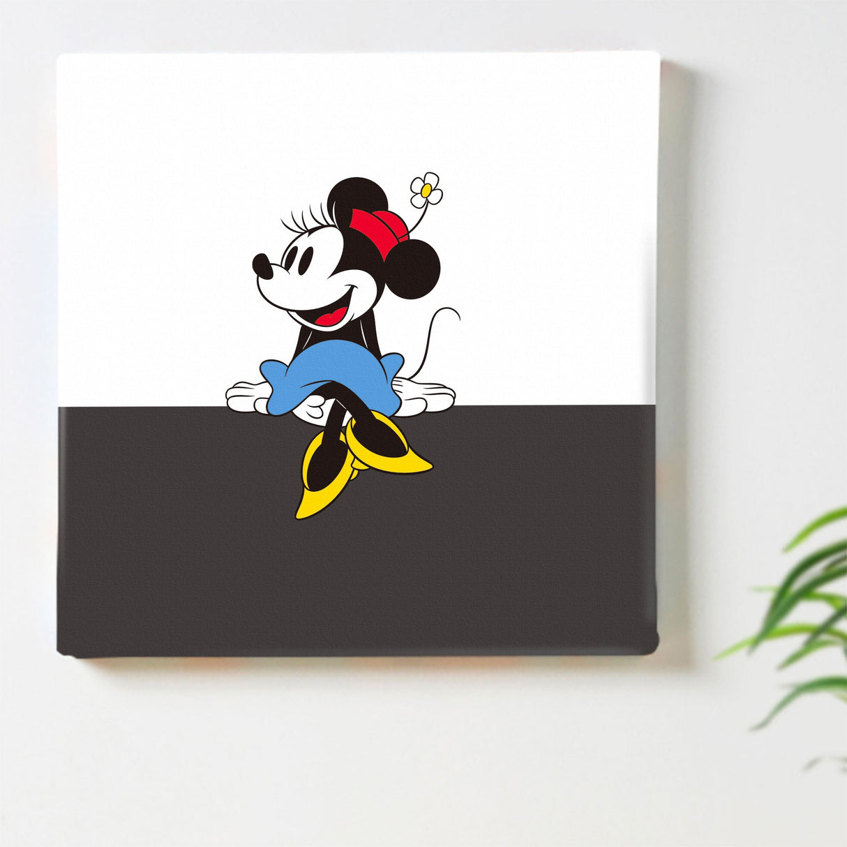 ミニーマウスのファブリックパネル インテリア雑貨 アートパネル キャンバス ディズニー ツートン dsny-2307-03