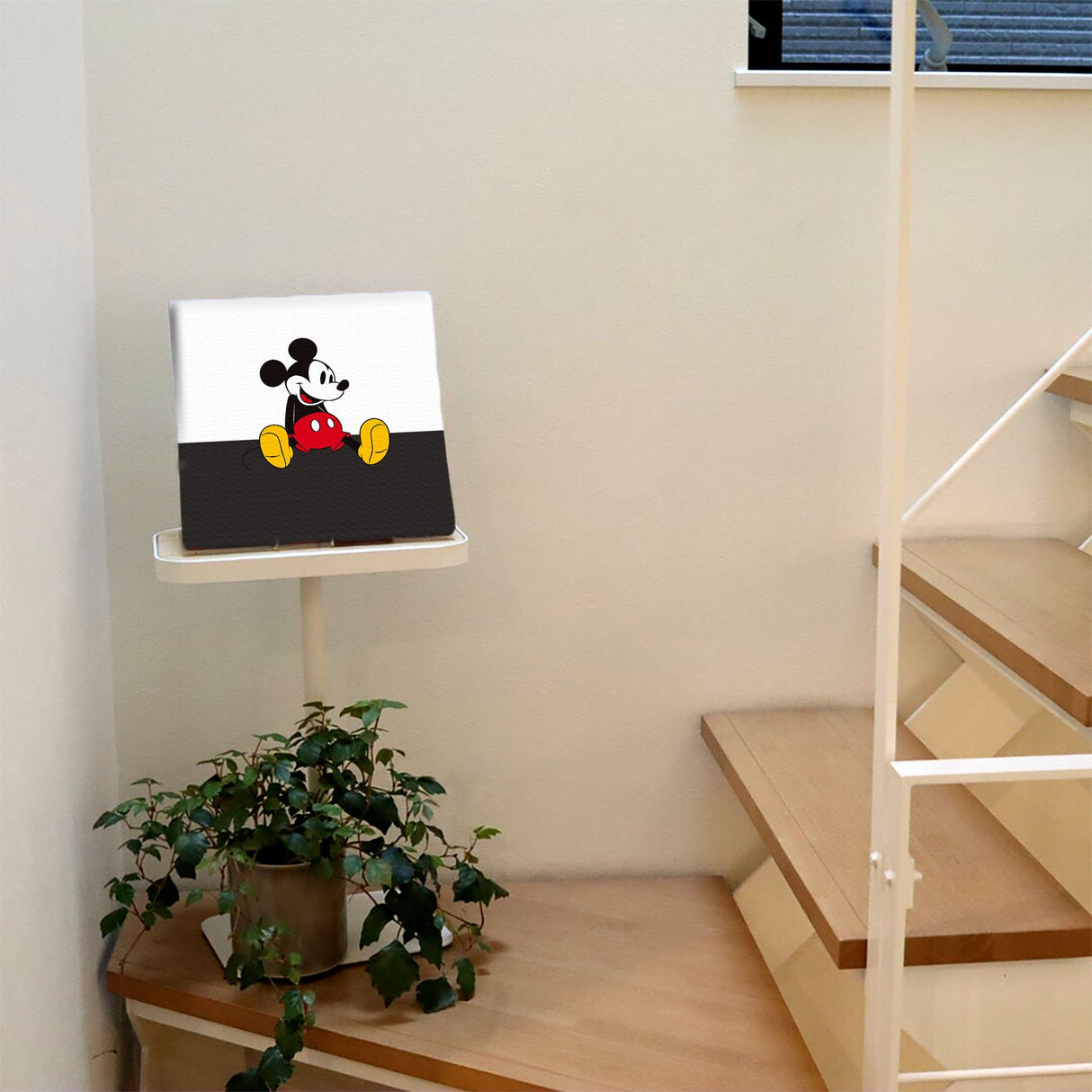 ミッキーマウスのウォールデコ インテリア雑貨 アートパネル キャンバス ディズニー ツートン dsny-2307-04