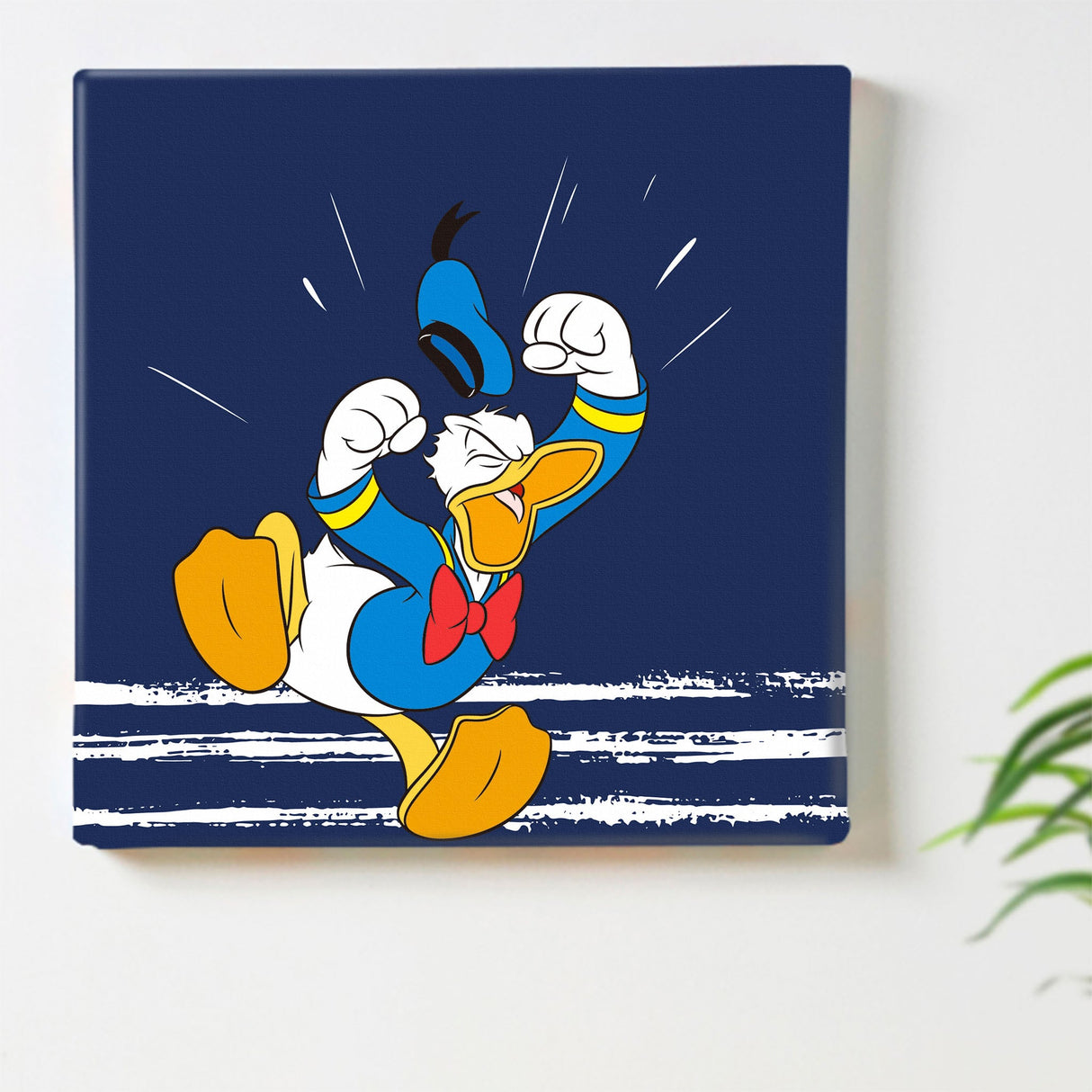 ドナルドダックのファブリックパネル インテリア雑貨 アートパネル キャンバス ディズニー ブルー dsny-2307-05