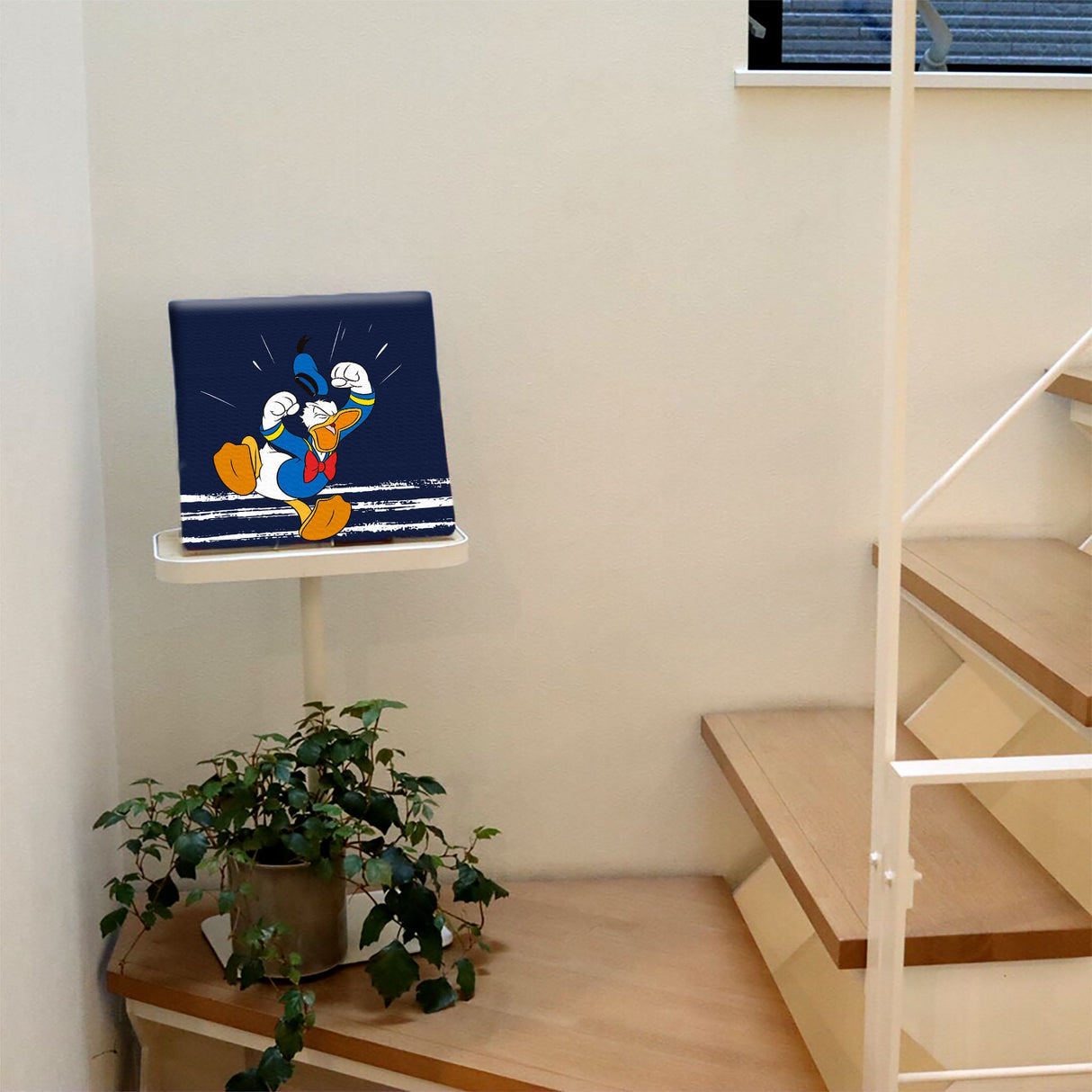 ドナルドダックのファブリックパネル インテリア雑貨 アートパネル キャンバス ディズニー ブルー dsny-2307-05