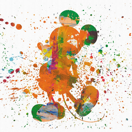 ミッキーマウスのファブリックボード インテリア雑貨 アートパネル キャンバス ディズニー カラフル dsny-2307-06