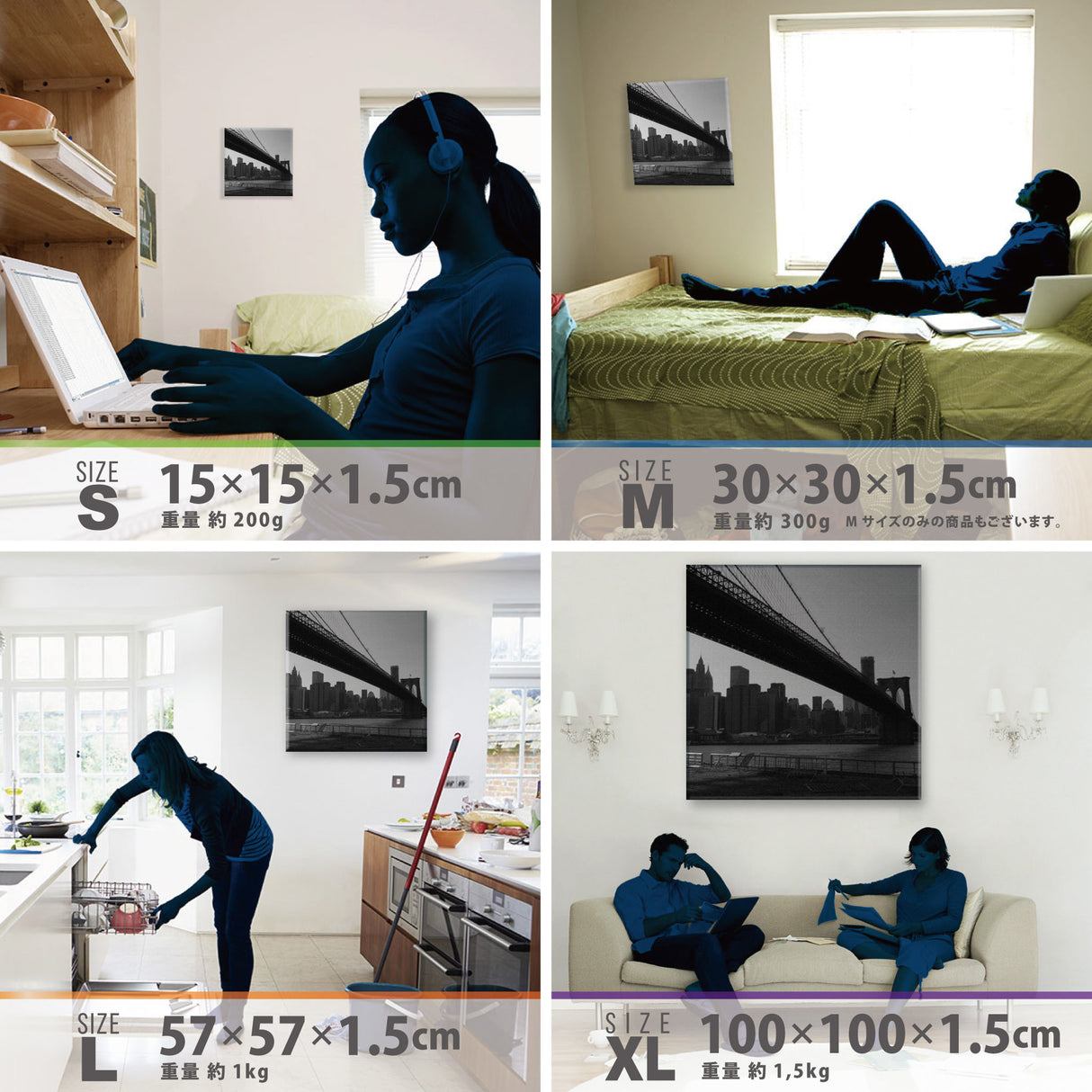 ブルックリンブリッジ 写真 壁掛け edi-0009 - ArtDeli. アートパネル専門店