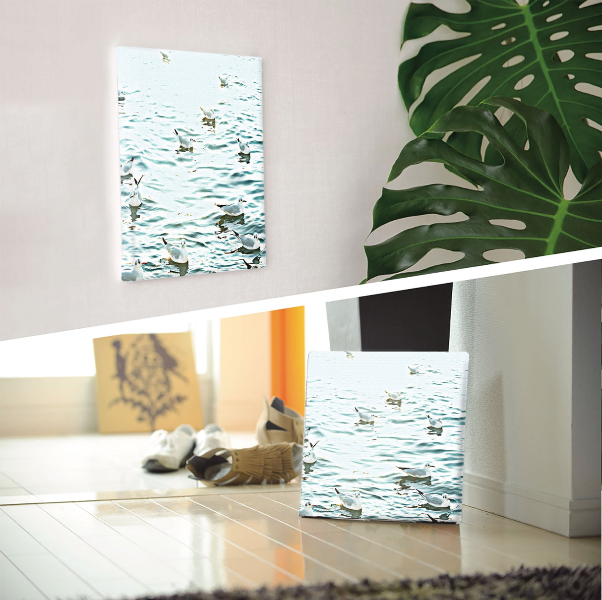 秦義之のファブリックパネル|水面 写真 壁掛け hat-0003 - ArtDeli. アートパネル専門店