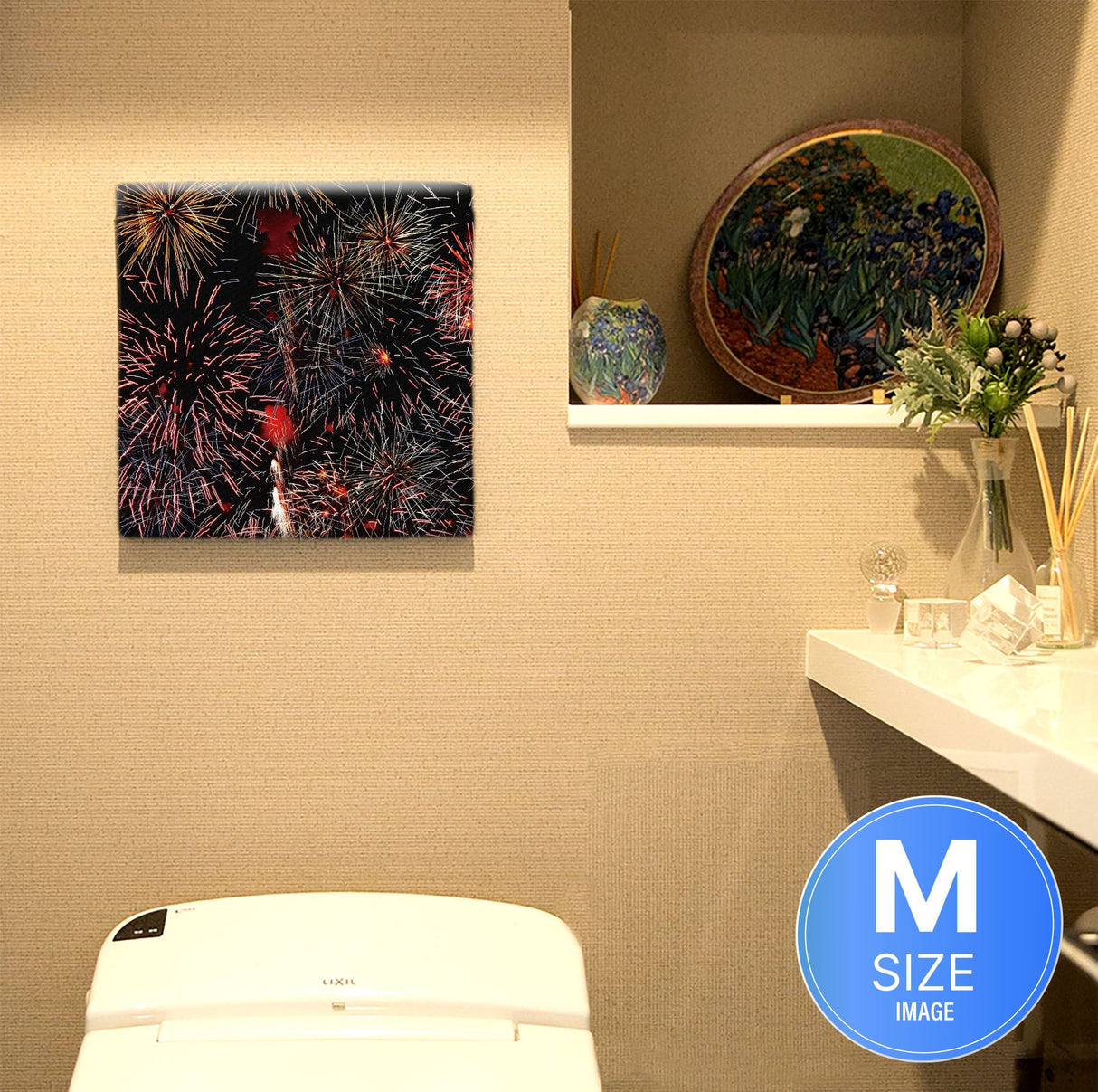秦義之のファブリックパネル|花火 一人暮らし インテリア hat-0007 - ArtDeli. アートパネル専門店